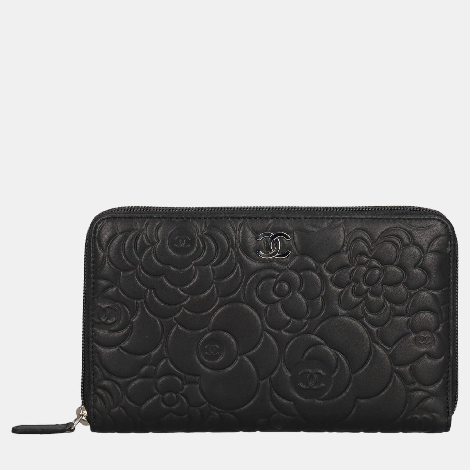 Chanel  Women's Leather Wallet - Black - One Size