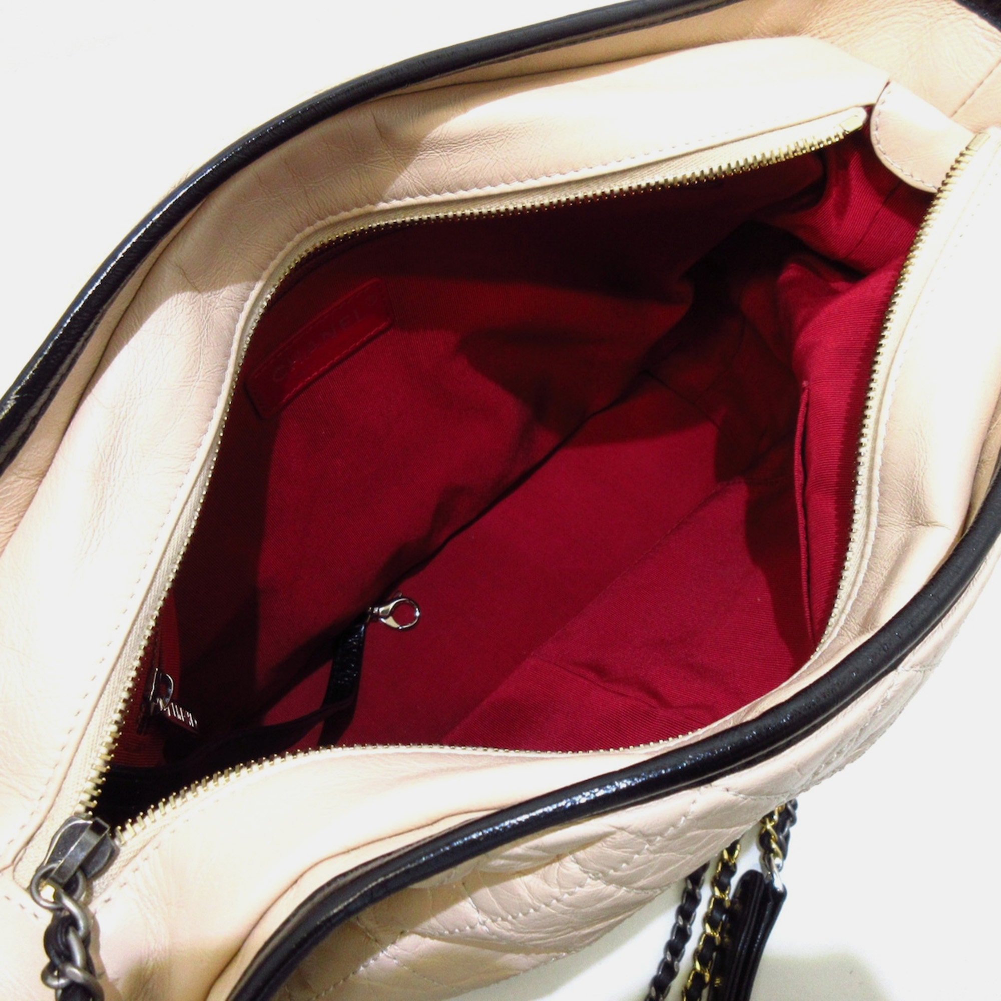 Chanel Beige Leather Gabrielle Shoulder Bag