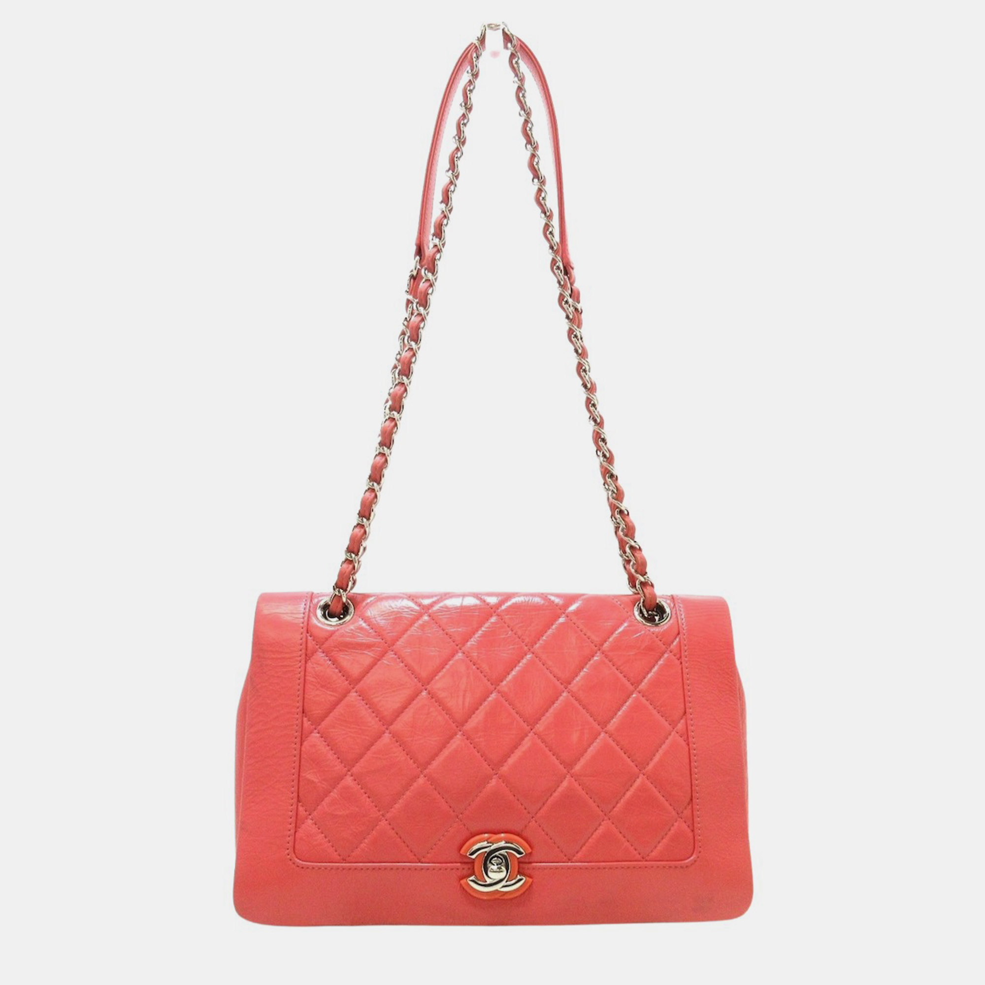 Chanel Pink Leather CC Flap Bag