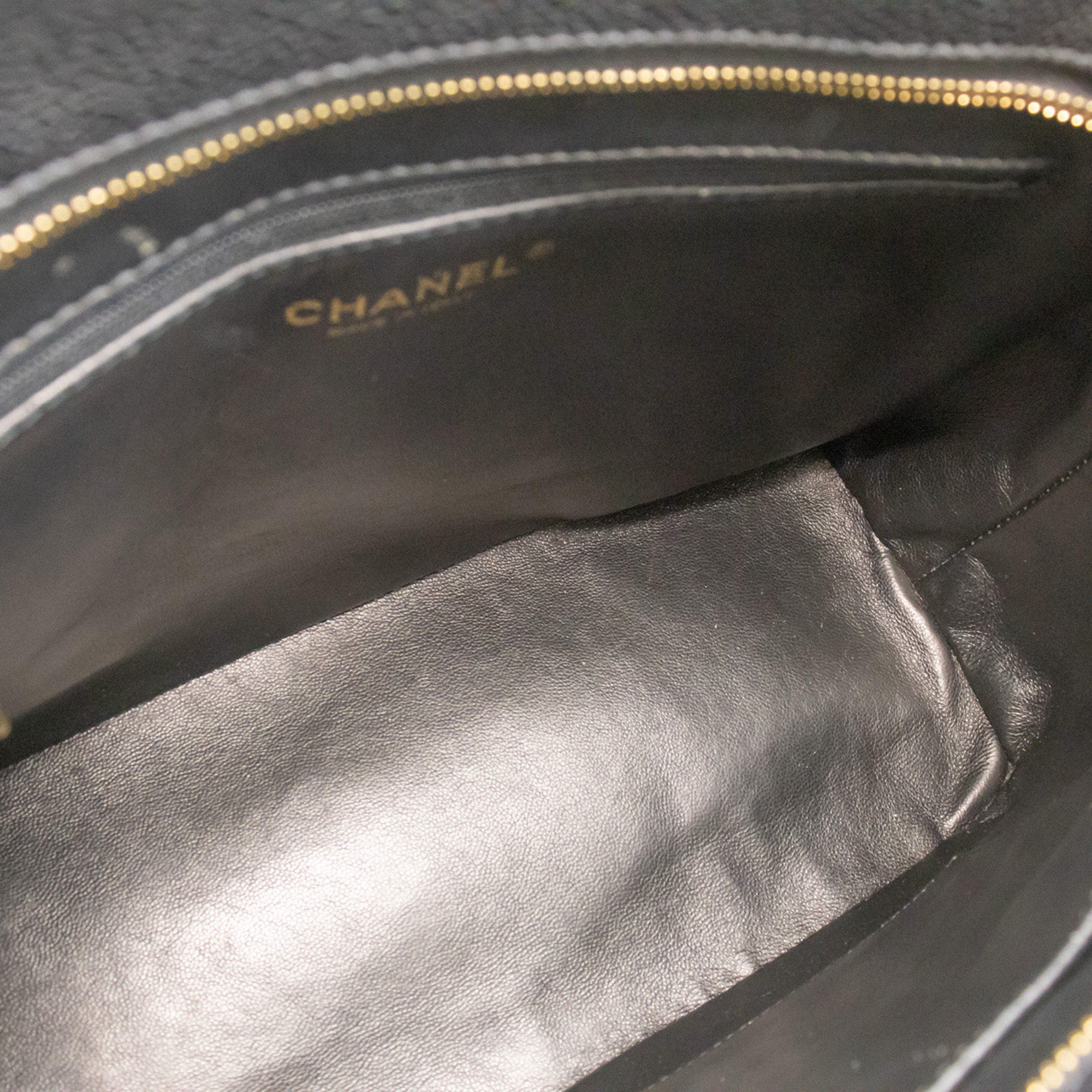 Chanel Black Leather Medallion Shoulder Bag