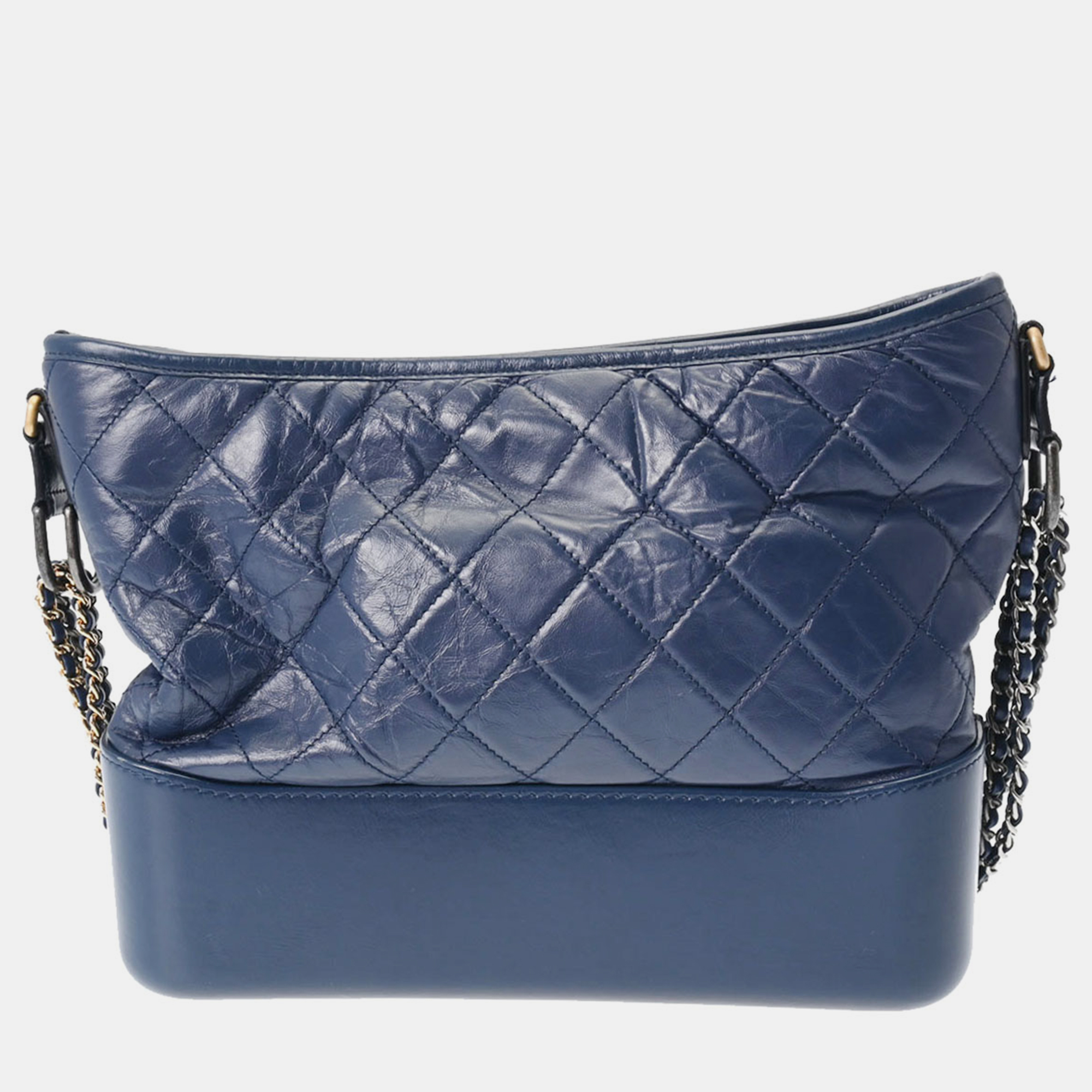Chanel blue leather large gabrielle shoulder bag