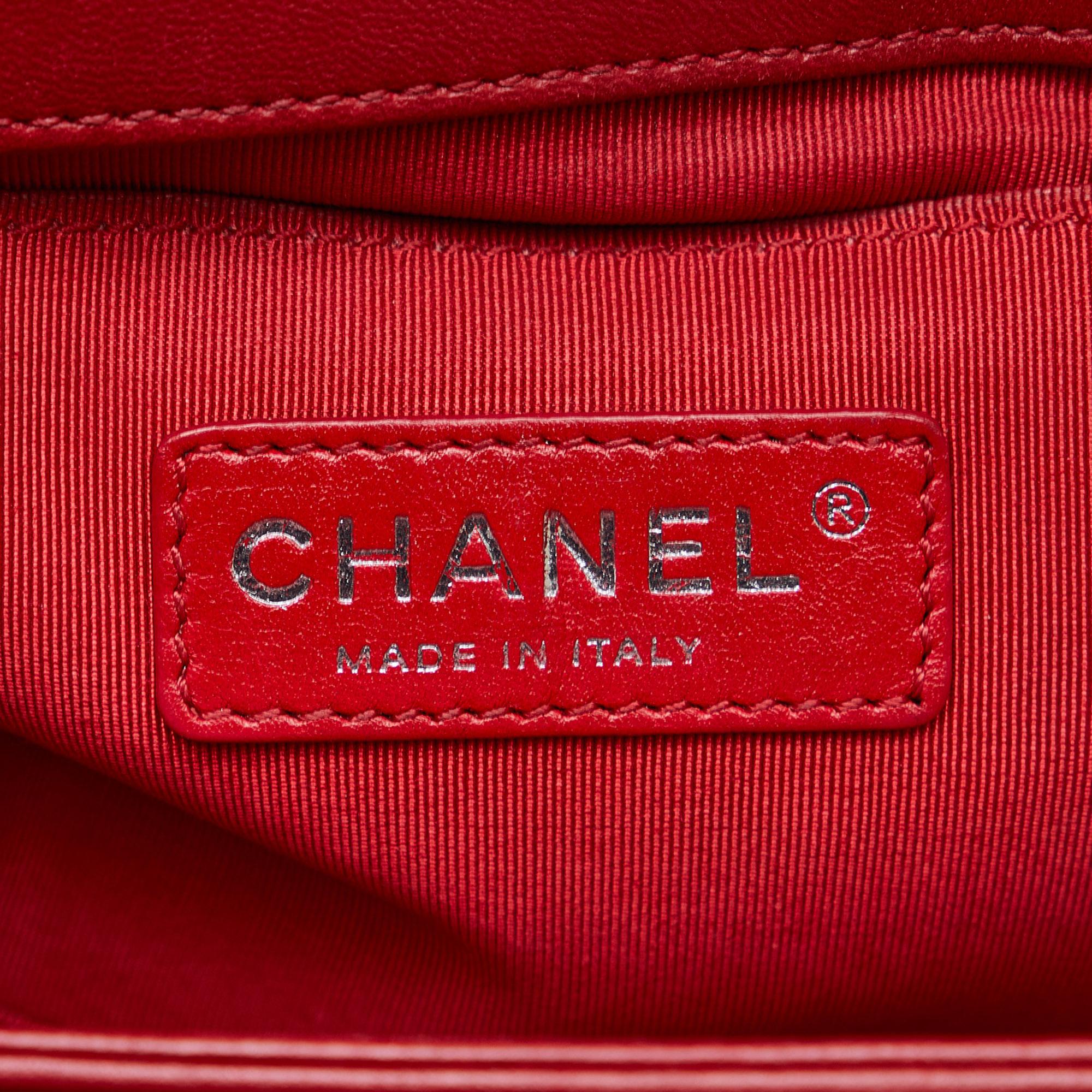 Chanel Black Medium Lambskin Boy Bicolor Flap Bag