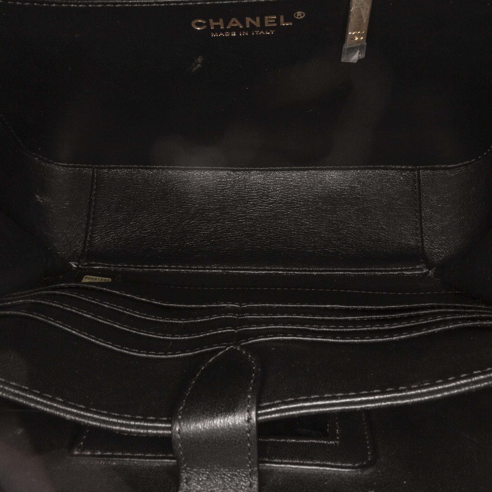Chanel Beige/Brown Large Caviar CC Filigree Vanity Bag