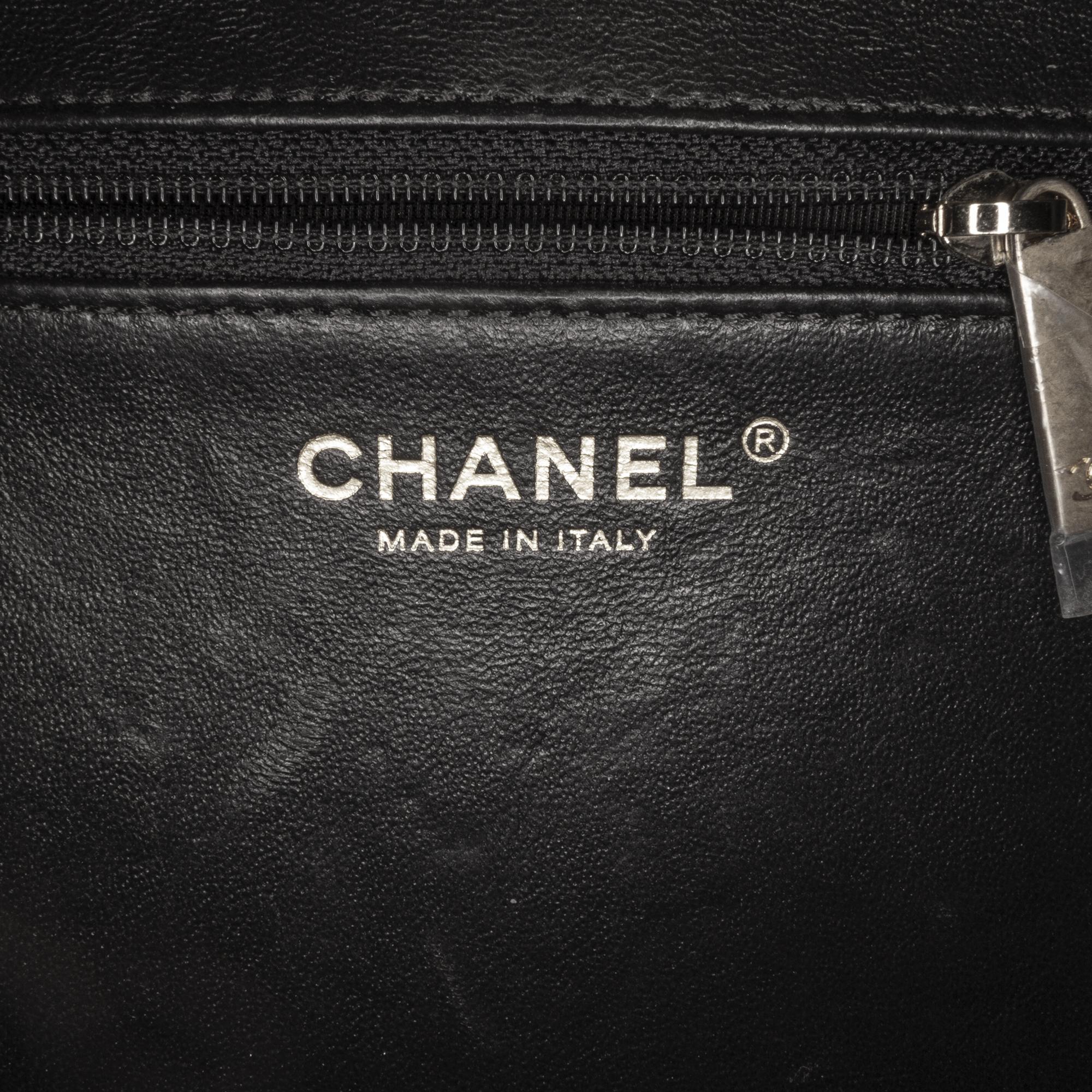 Chanel Beige/Brown Large Caviar CC Filigree Vanity Bag