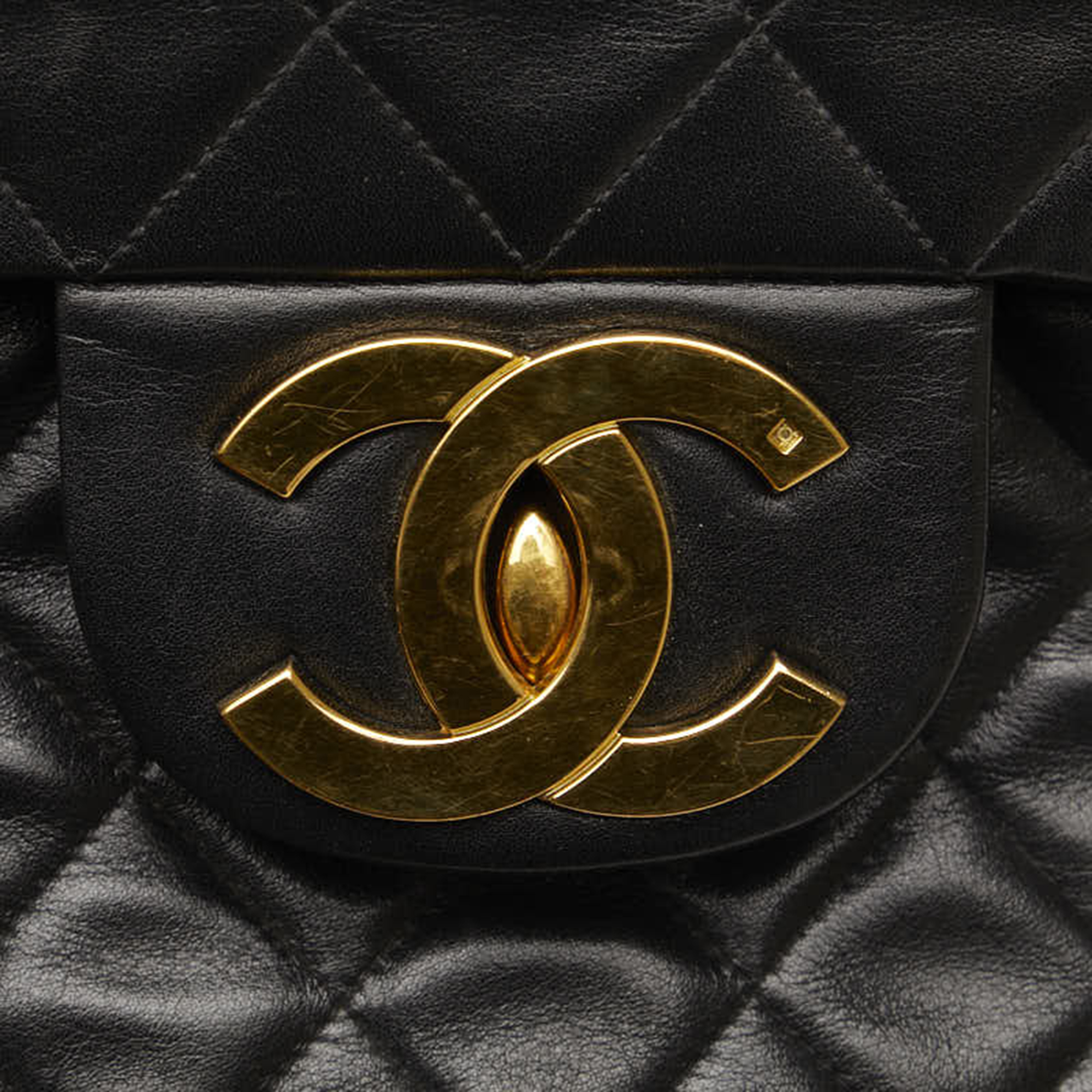 Chanel Black Leather Maxi Classic Single Flap Bag