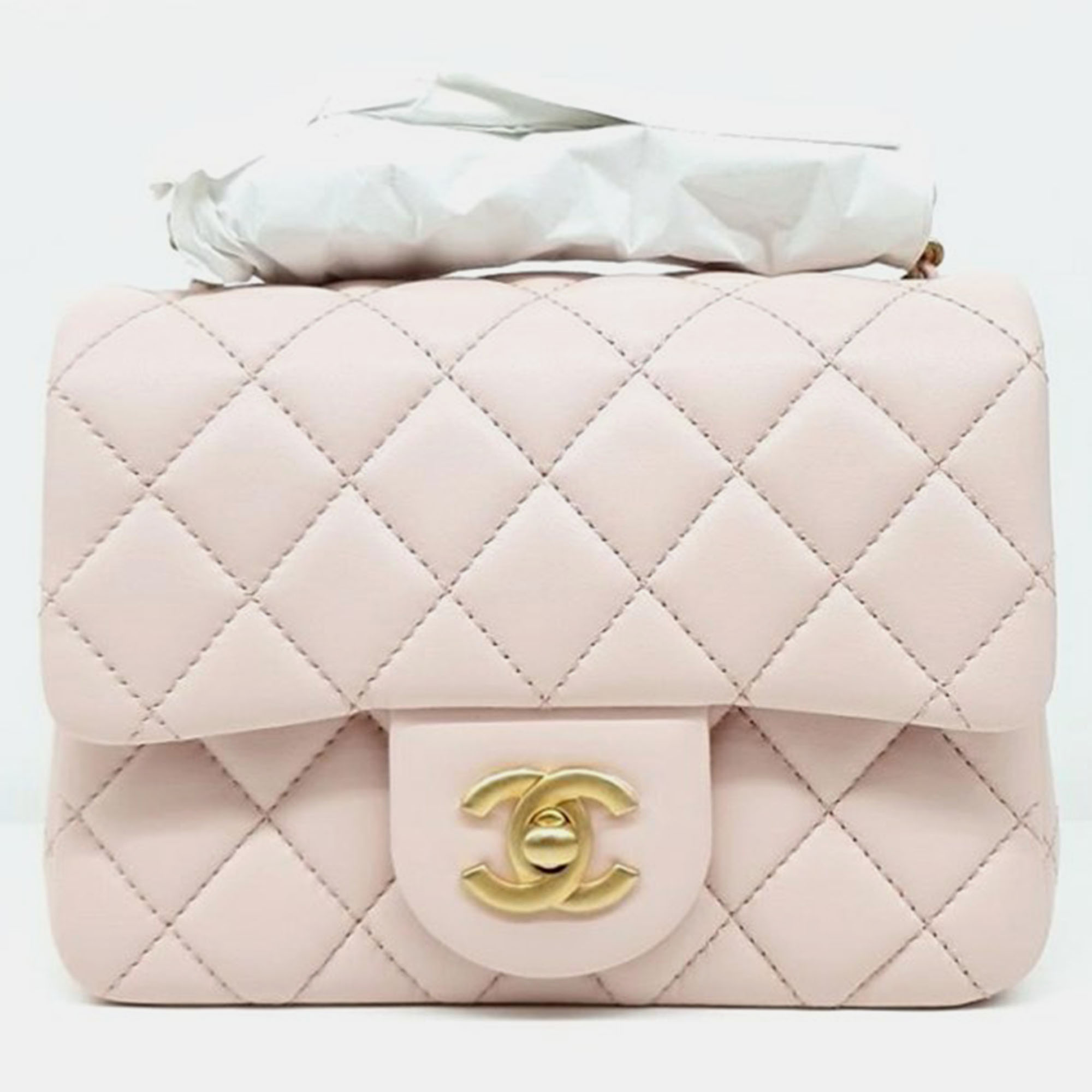 Chanel beige leather flap bag