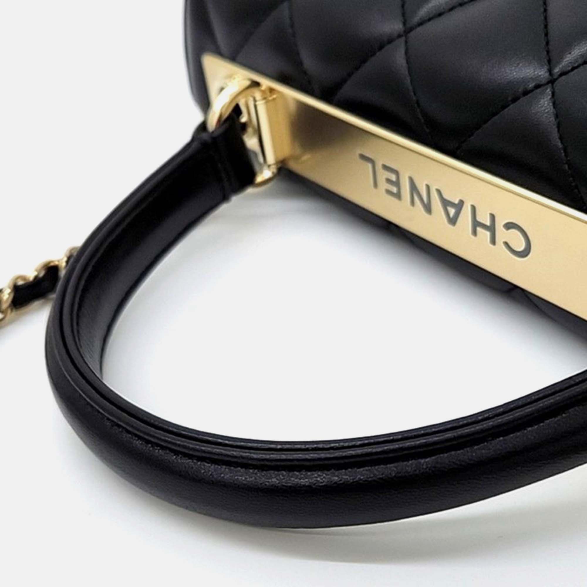 Chanel Leather Black Trendy CC Small