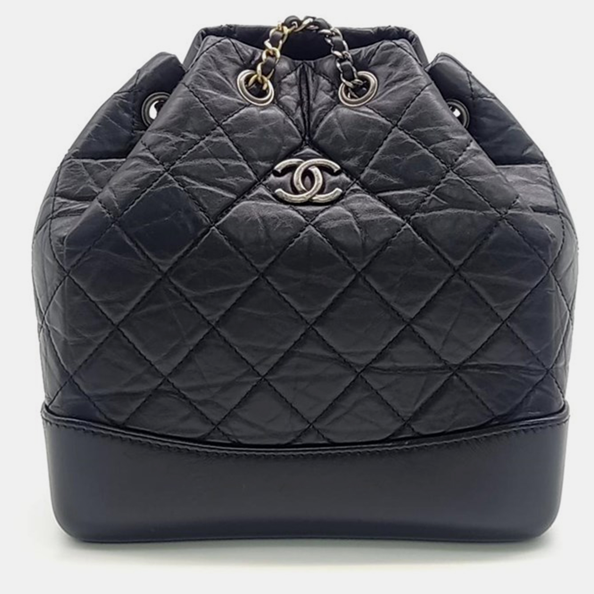Chanel Leather Black Gabrielle Backpack Small