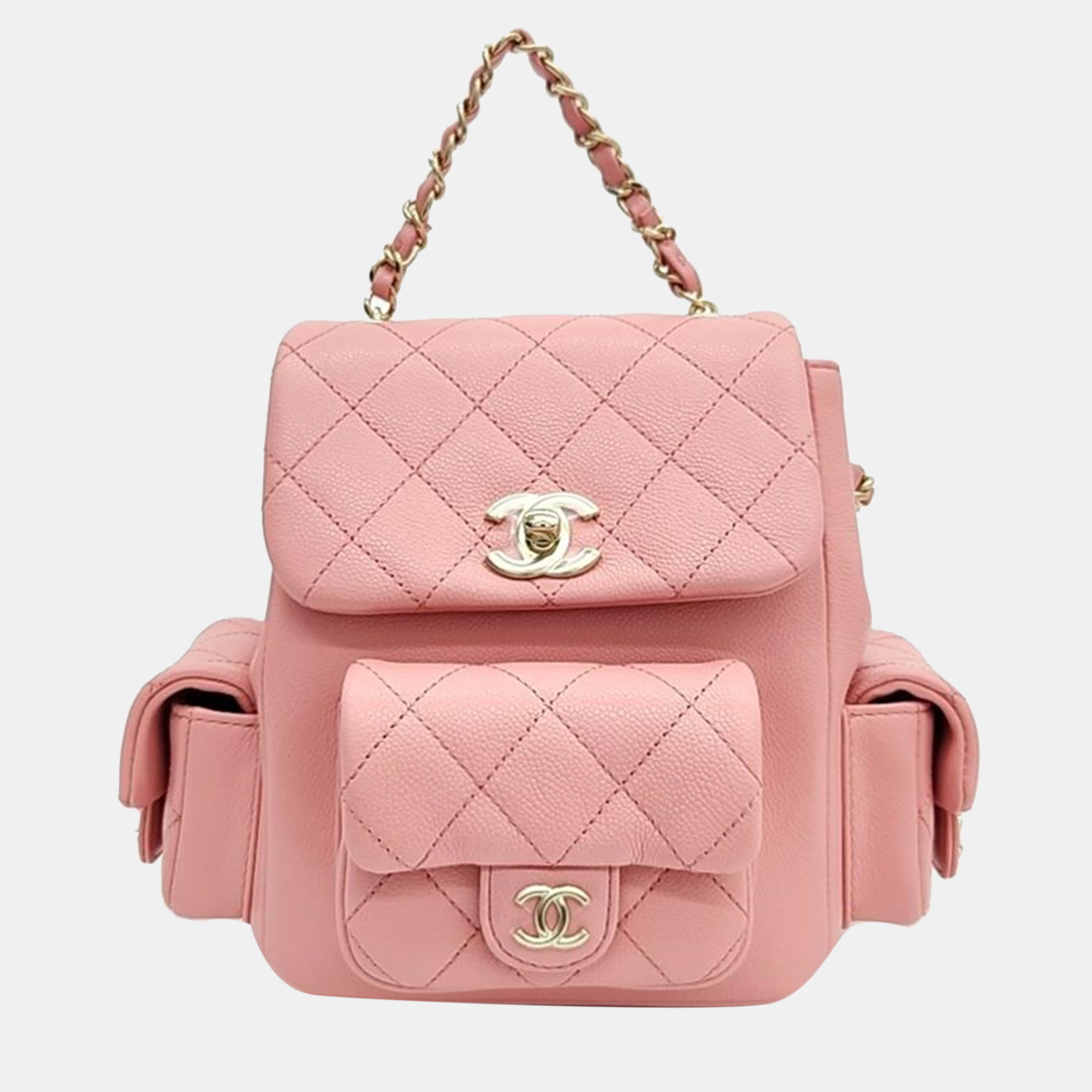 Chanel caviar pink backpack