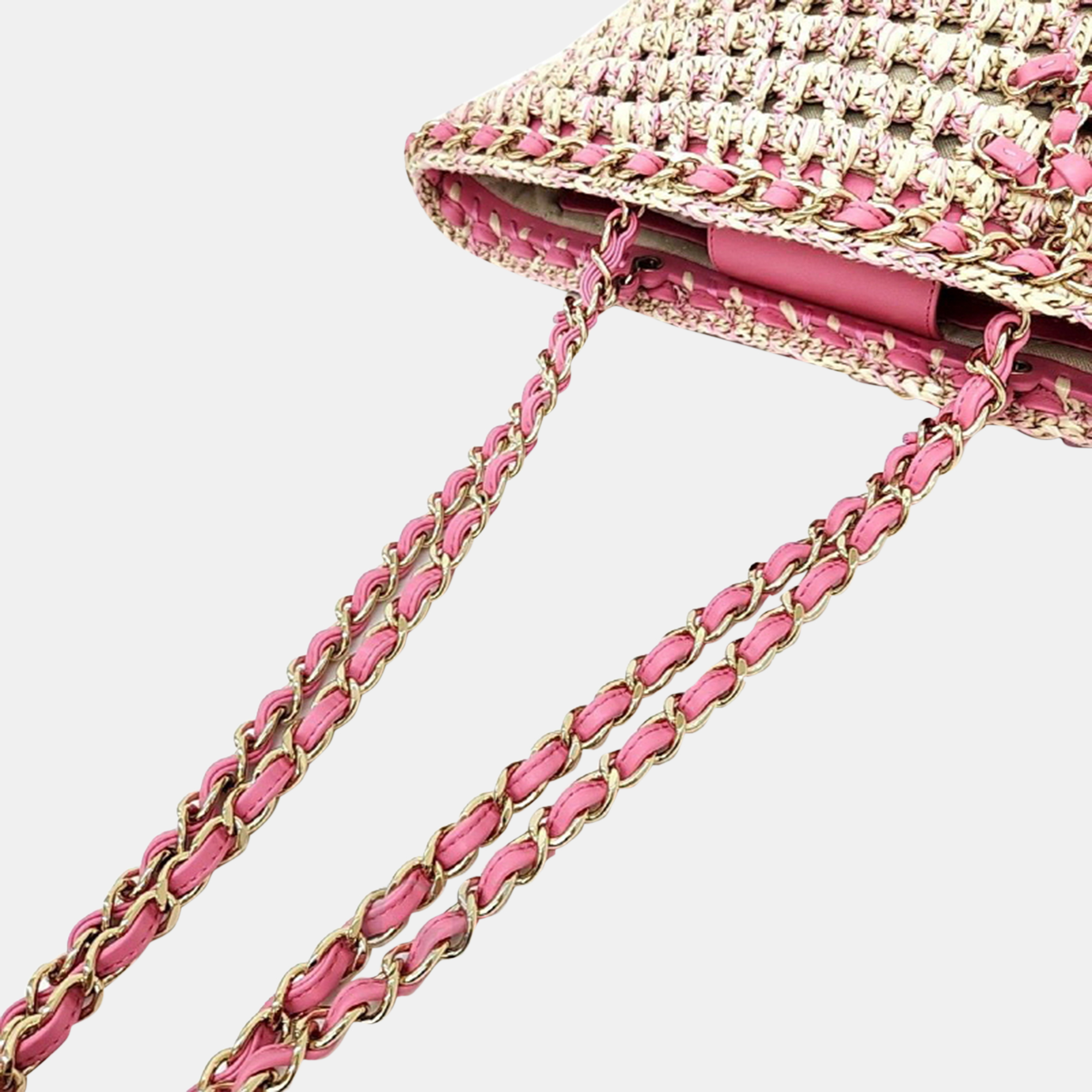 Chanel Mixed Fiber Crochet Chain Shoulder Bag