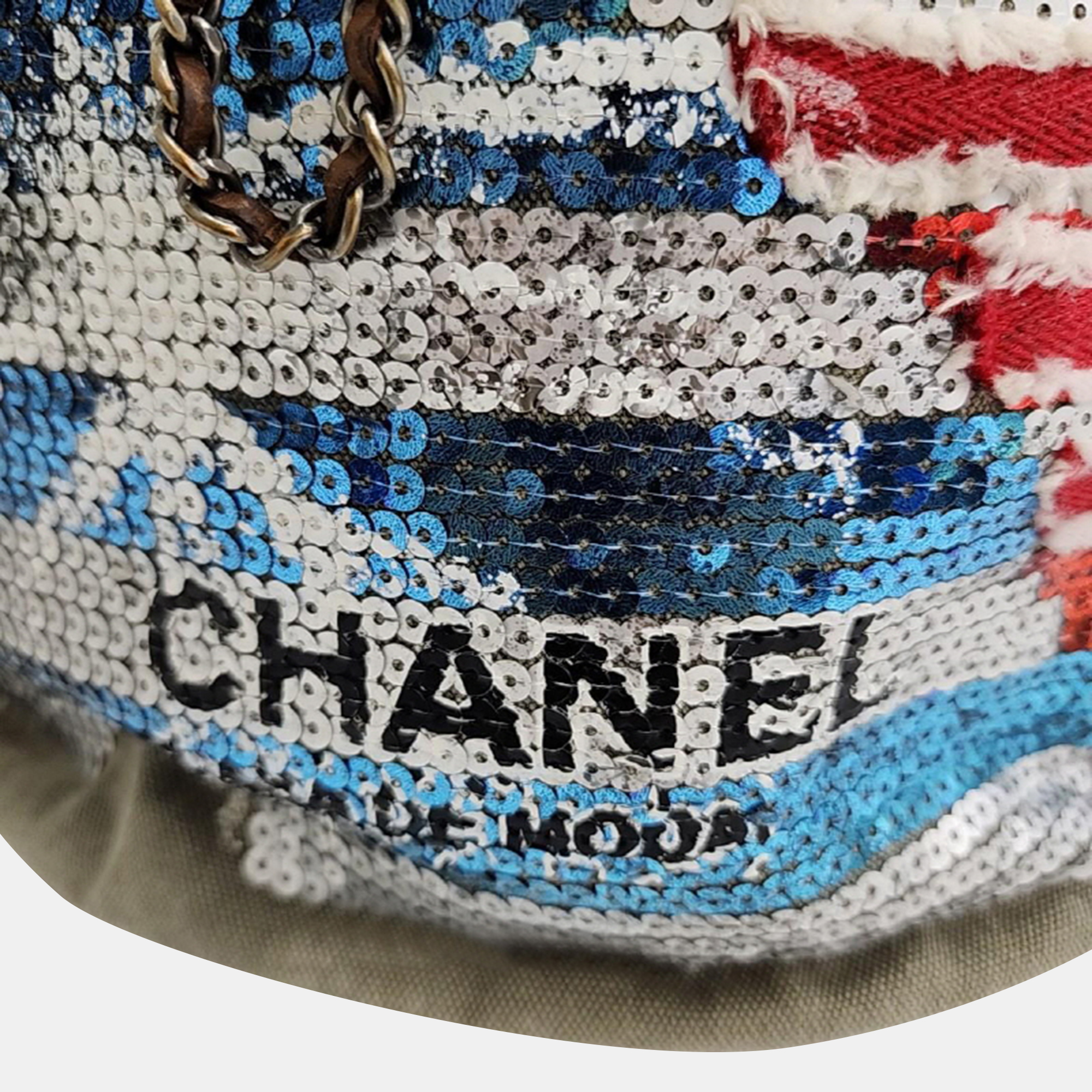 Chanel Fabric Sequins Multicolour Cuba Backpack