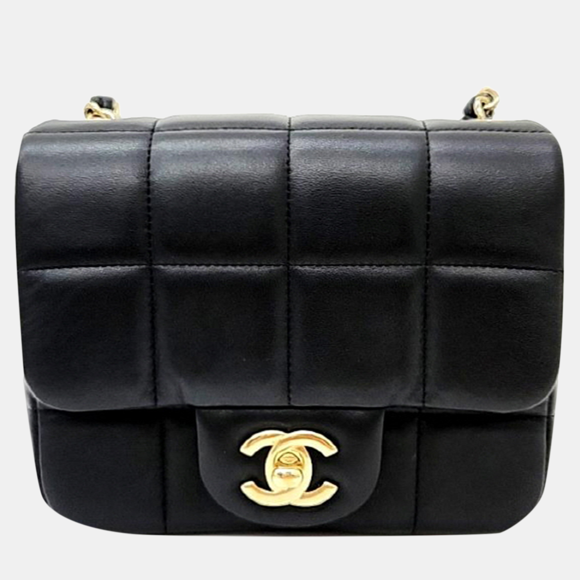 Chanel Lambskin Cube Chain Mini Crossbody Bag