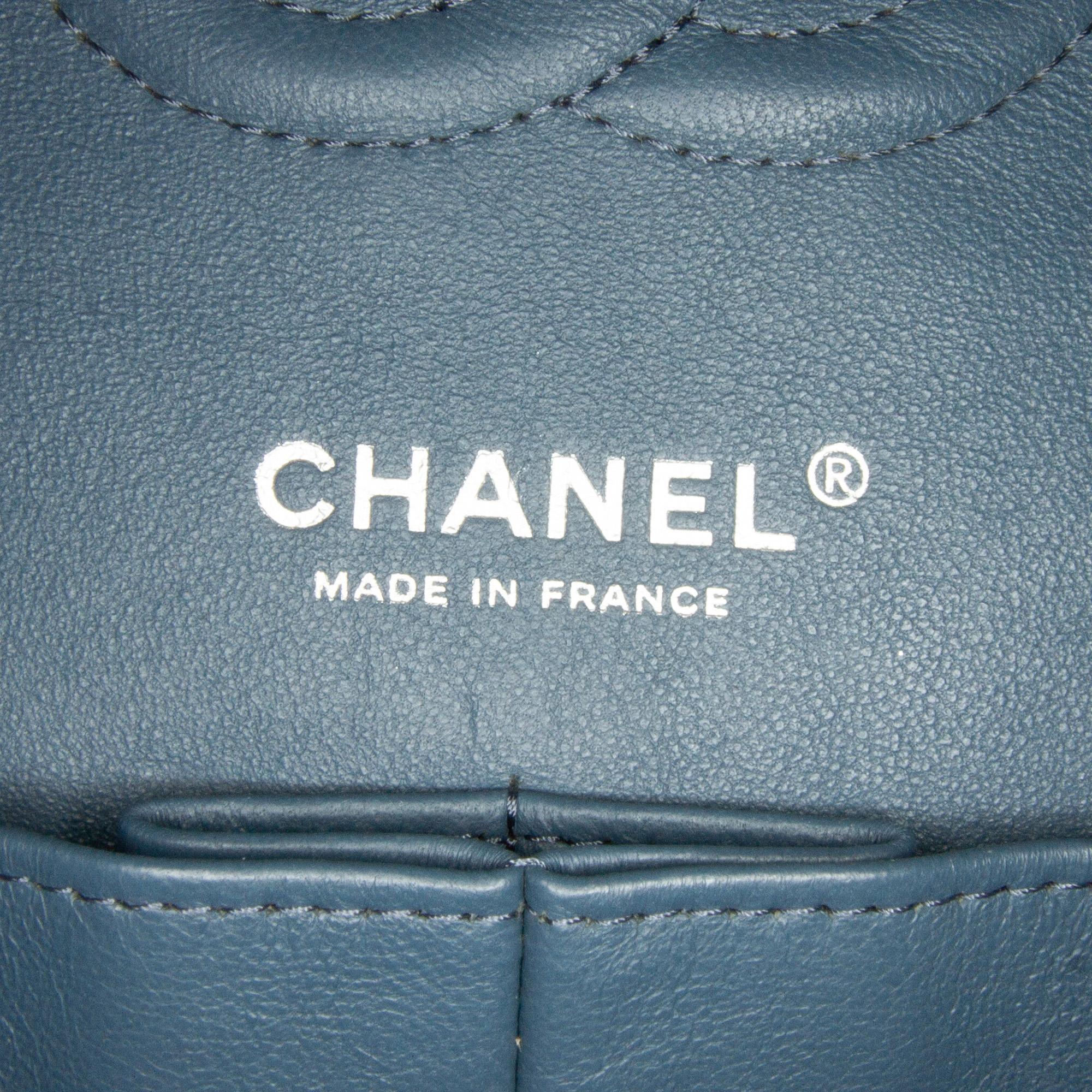 Chanel Blue Medium Classic Caviar Double Flap