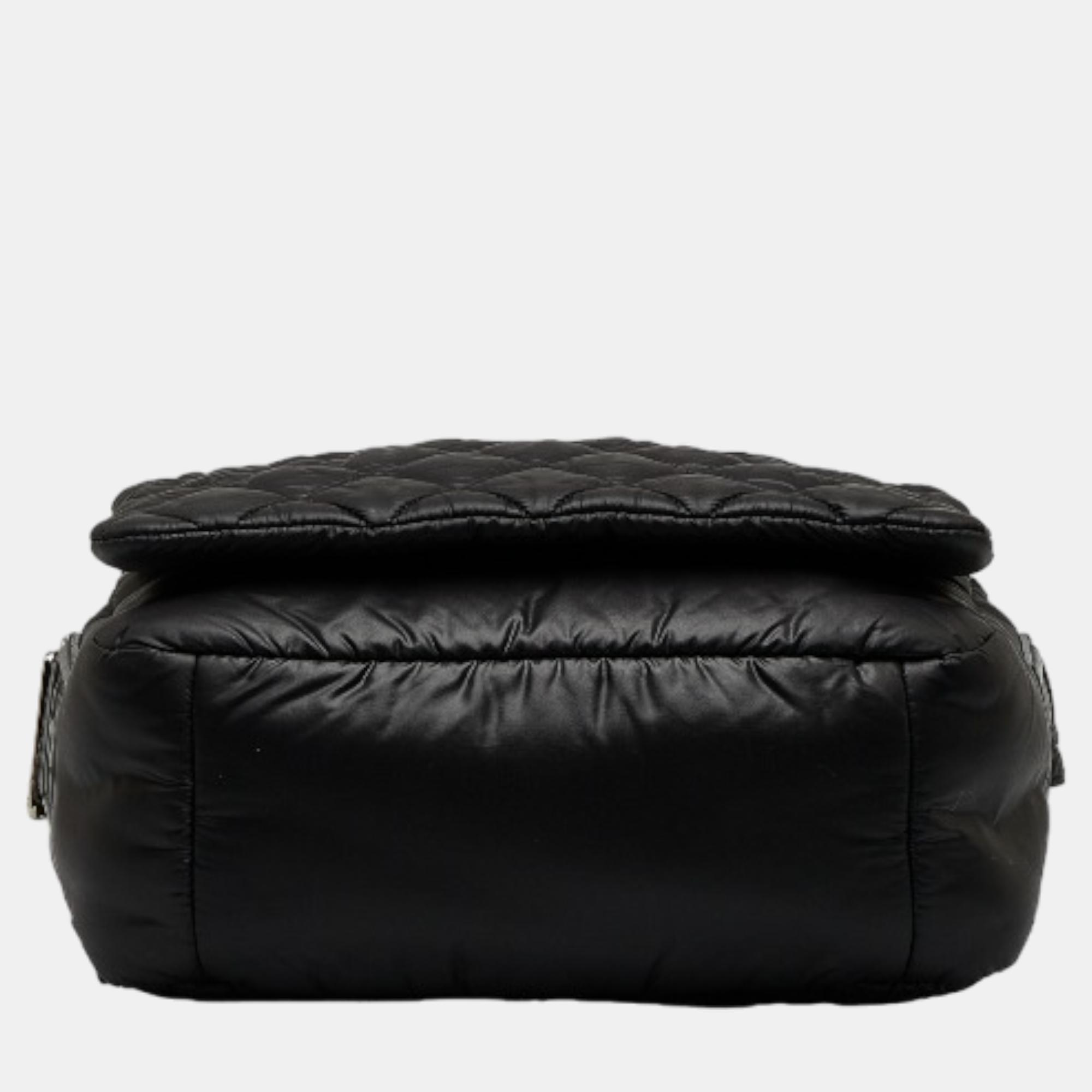 Chanel Black Canvas Cocoon Quilted Messenger Bag