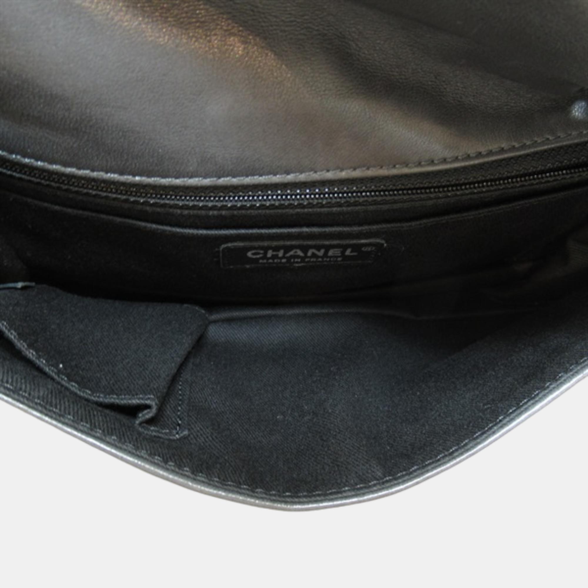 Chanel Black Leather CC Timeless Shoulder Bag