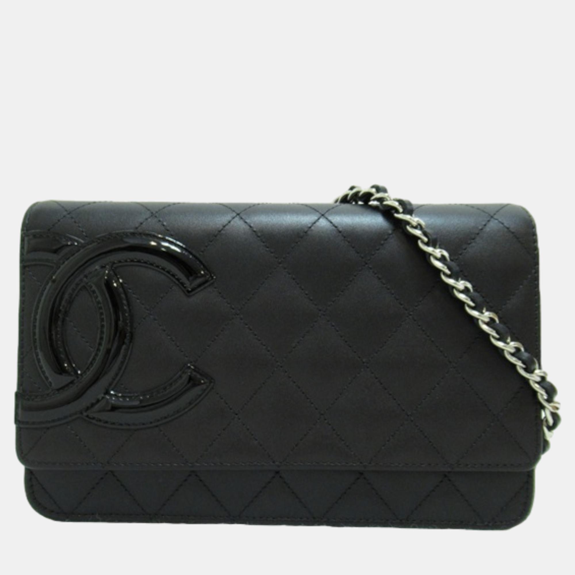 Chanel Black CC Cambon Wallet On Chain