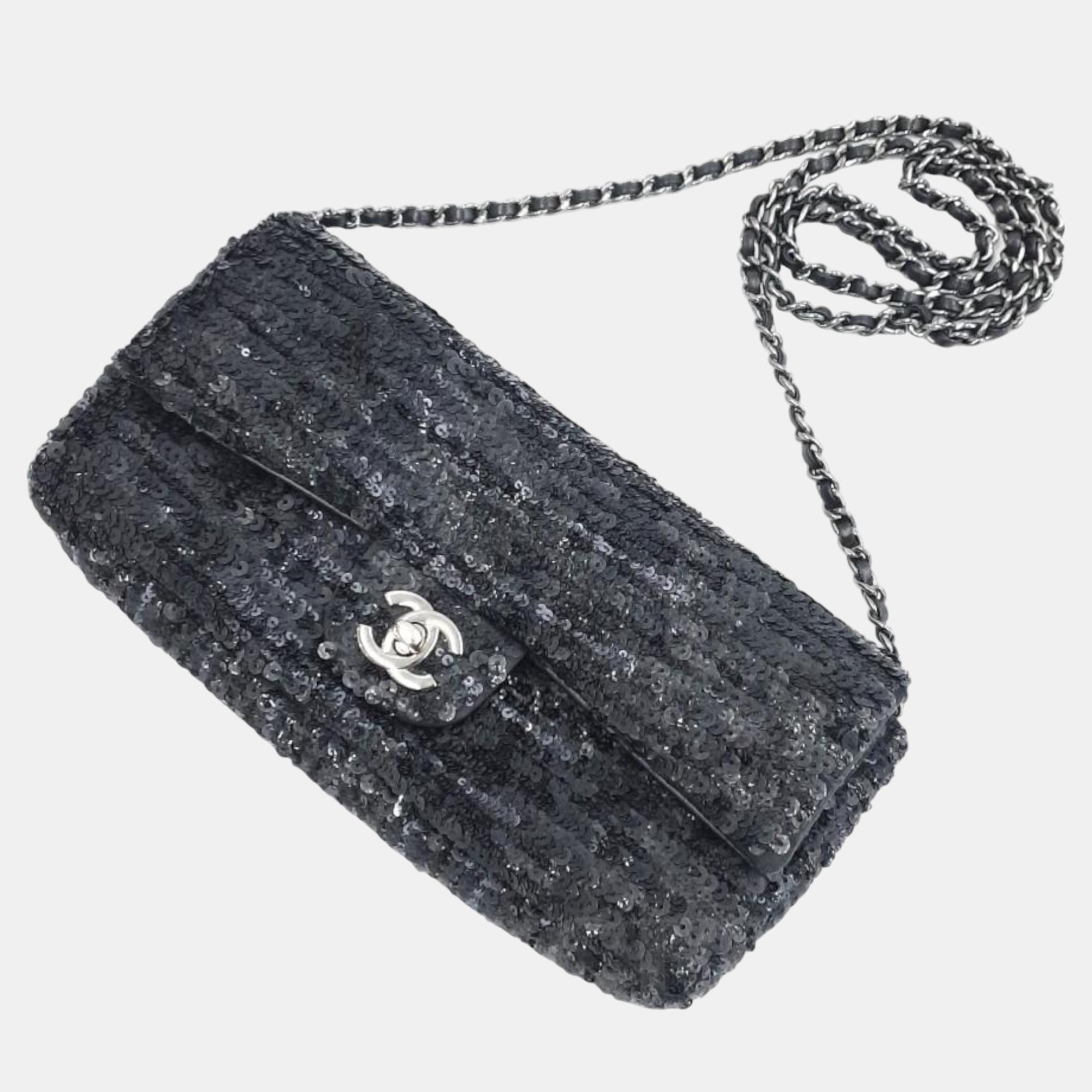 Chanel Sequin Flap Crossbody Bag