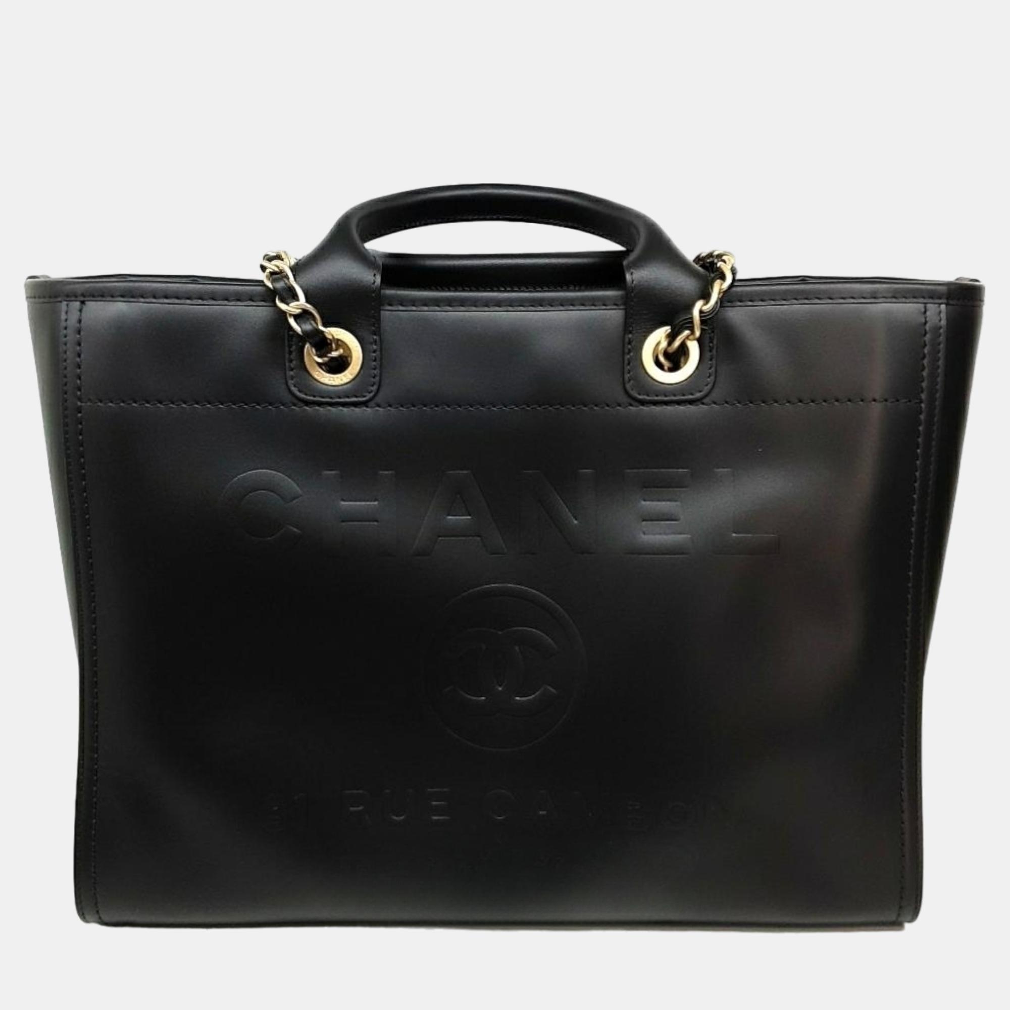 Chanel Deauville Tote And Shoulder Bag