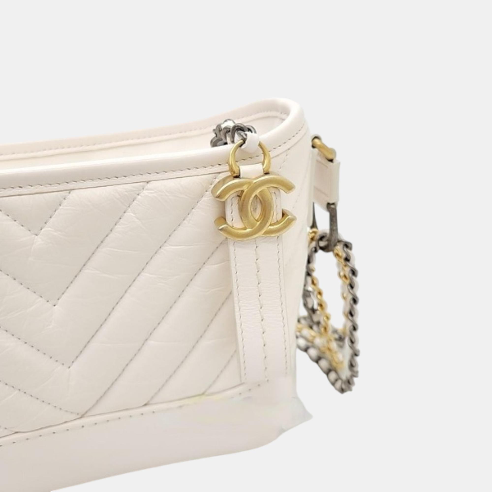 Chanel Gabrielle Chevron Hobo Bag Small