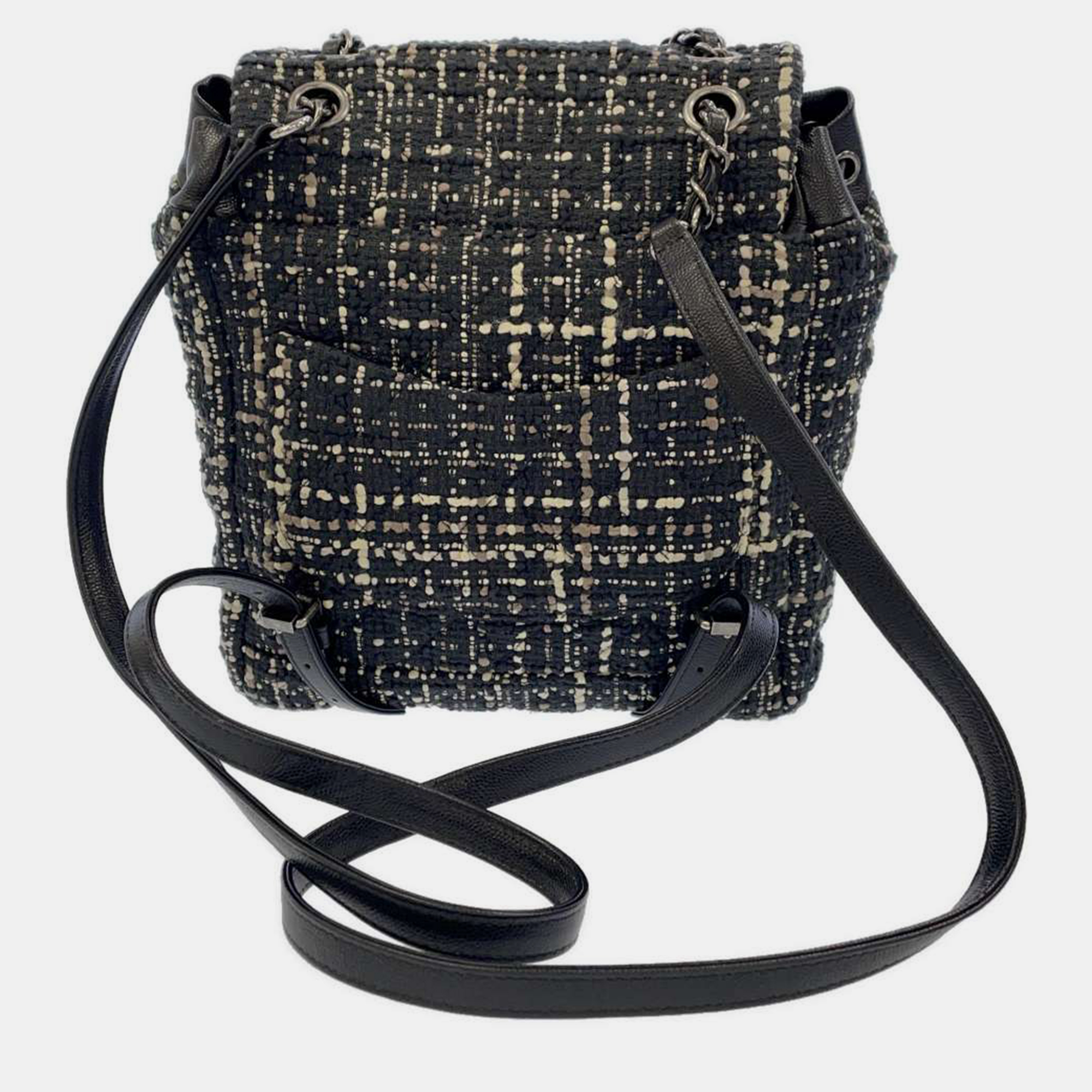 Chanel Black Tweed Urban Spirit Tweed Backpack