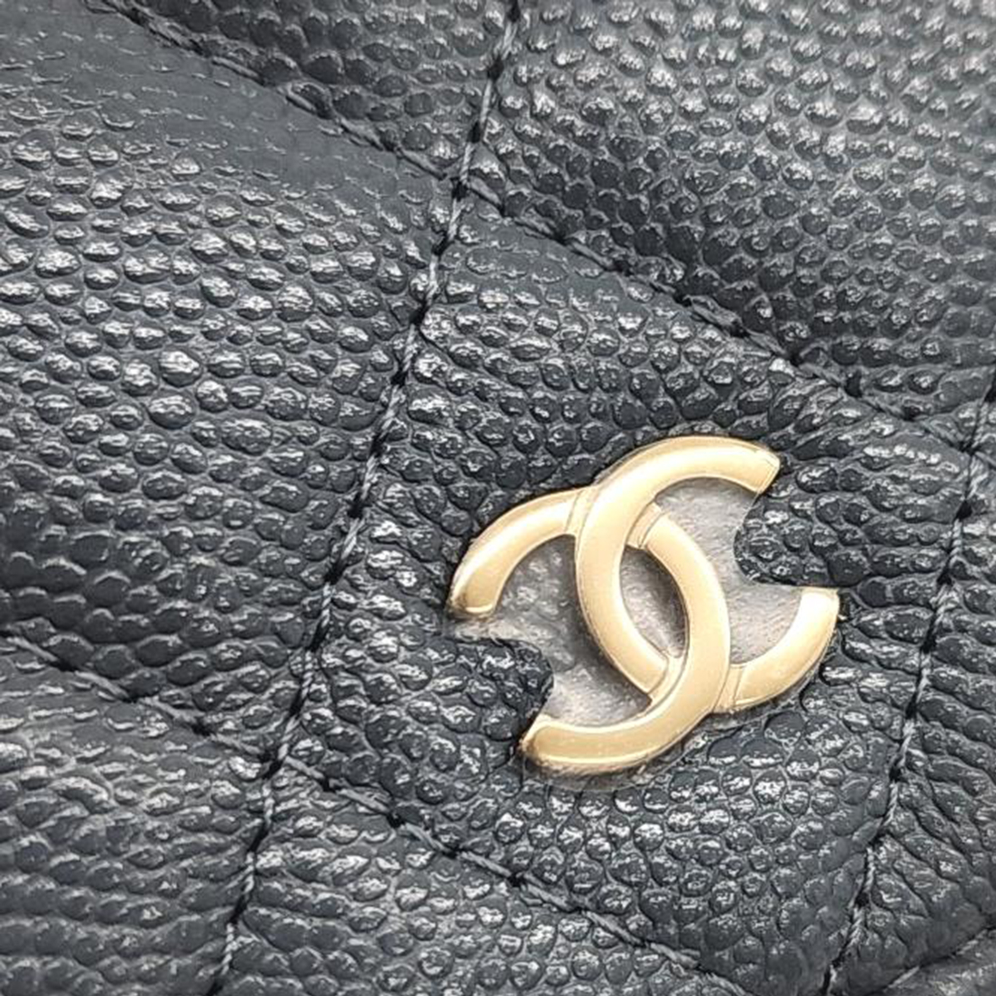Chanel Caviar Blue Compact Wallet