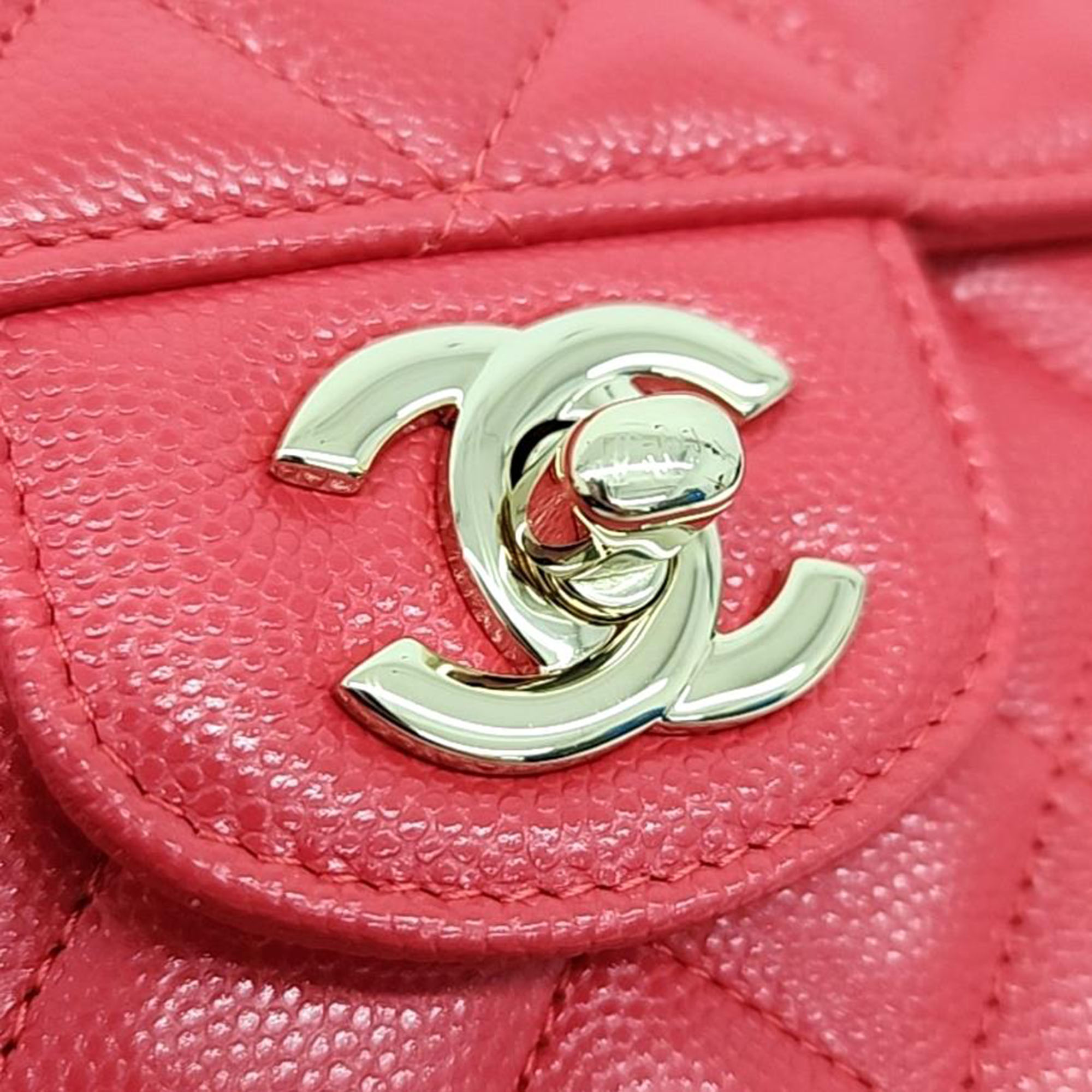 Chanel Caviar Pink Flap Clutch