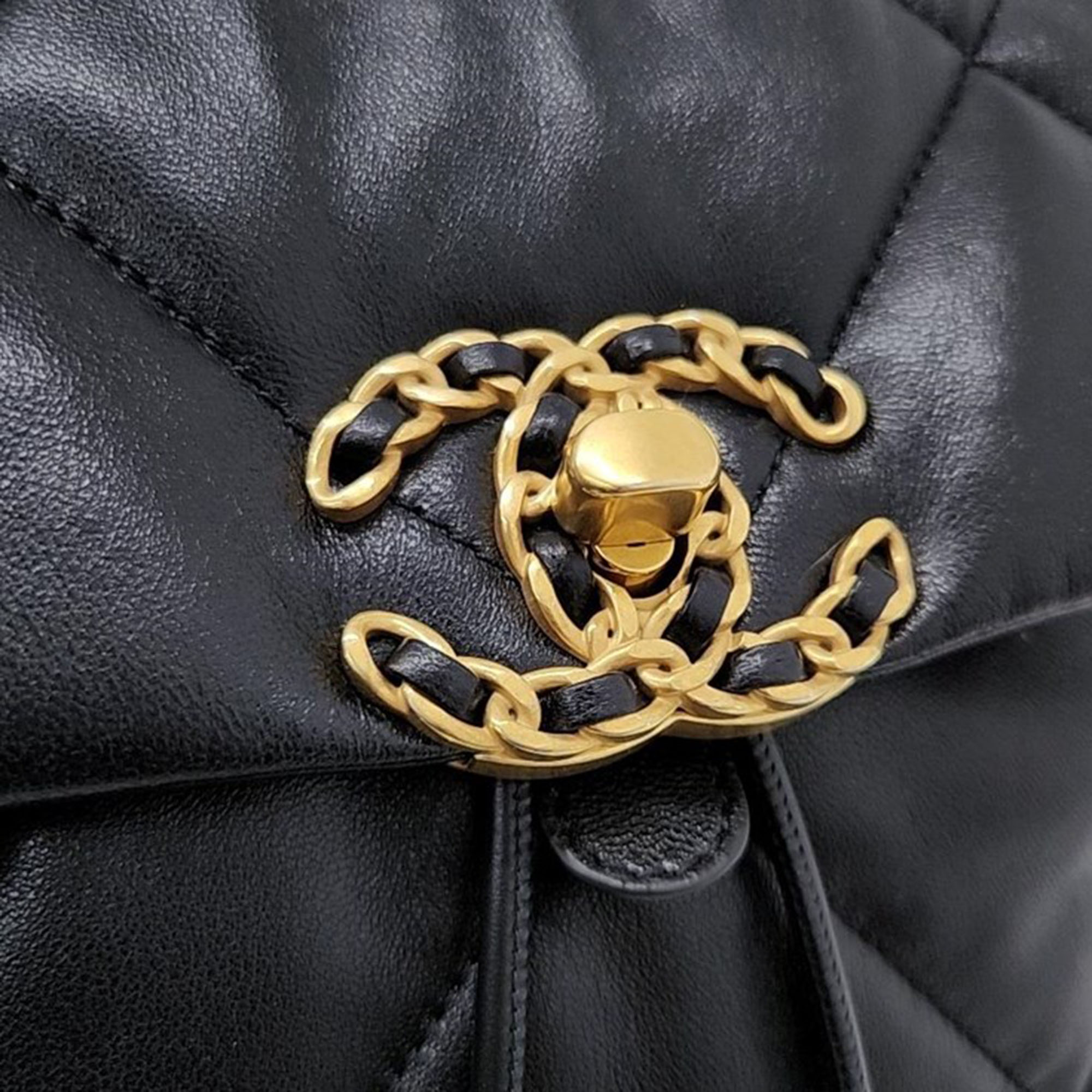 Chanel 19 Leather Black Backpack
