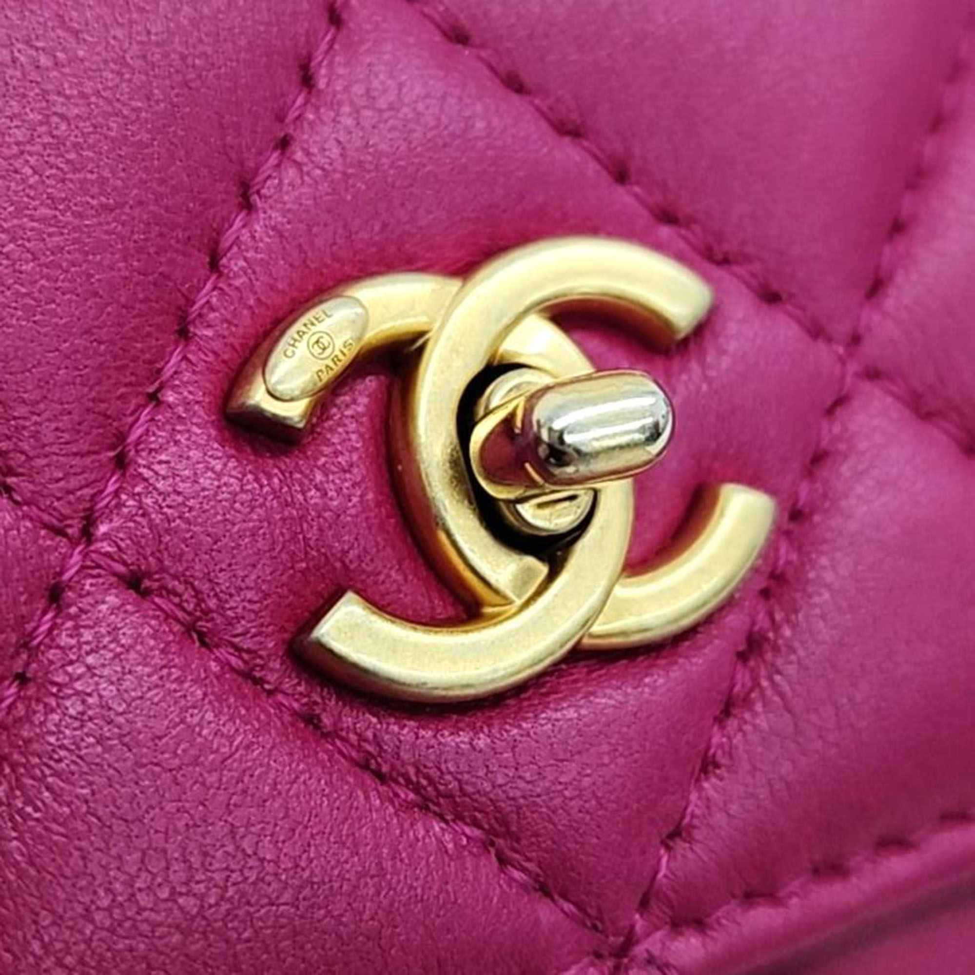 Chanel Lambskin Golden Ball Chain Card Wallet