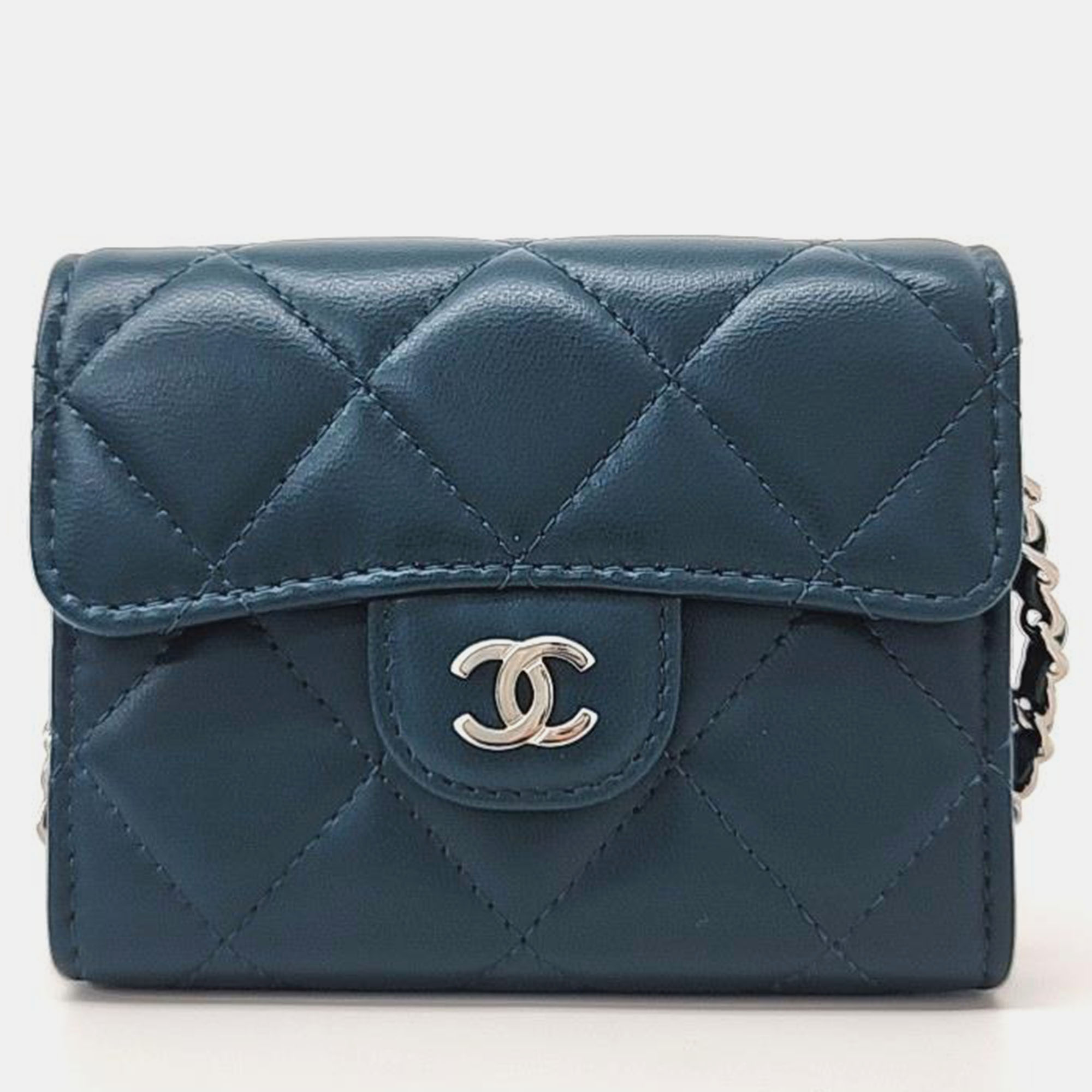 Chanel Lambskin Chain Card Wallet