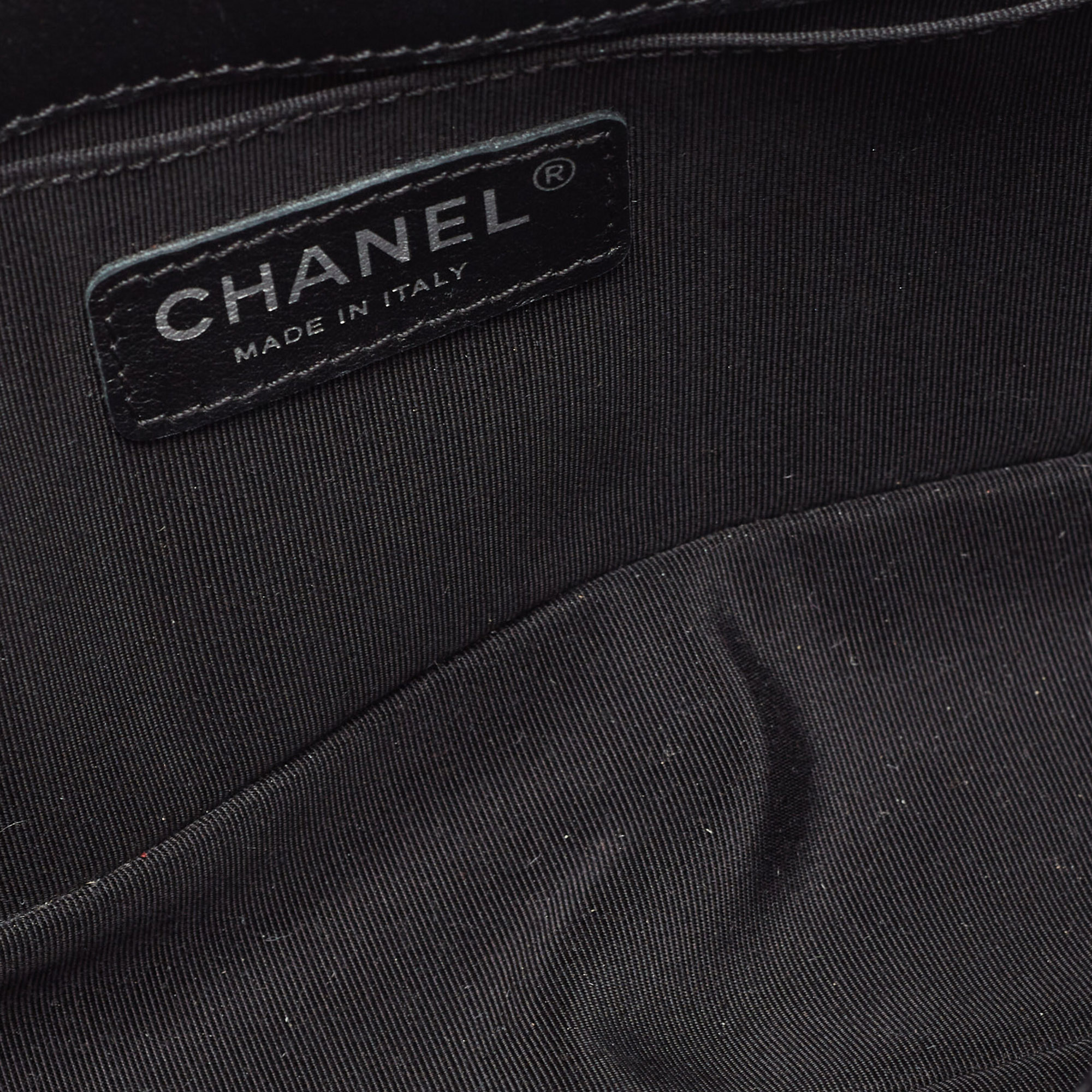Chanel Black Leather Medium Enchained Boy Flap Bag