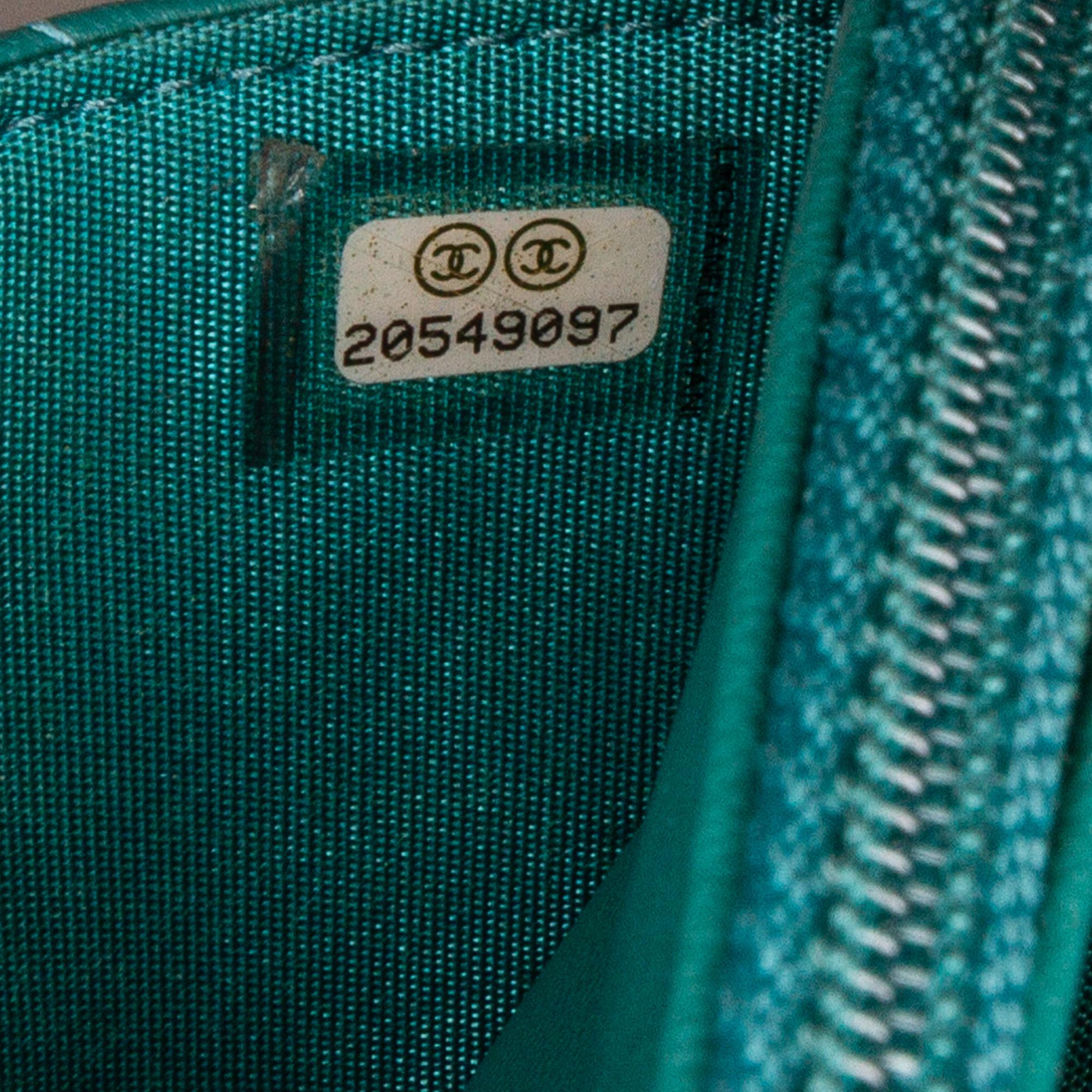 Chanel Green CC Wild Stitch Wallet On Chain