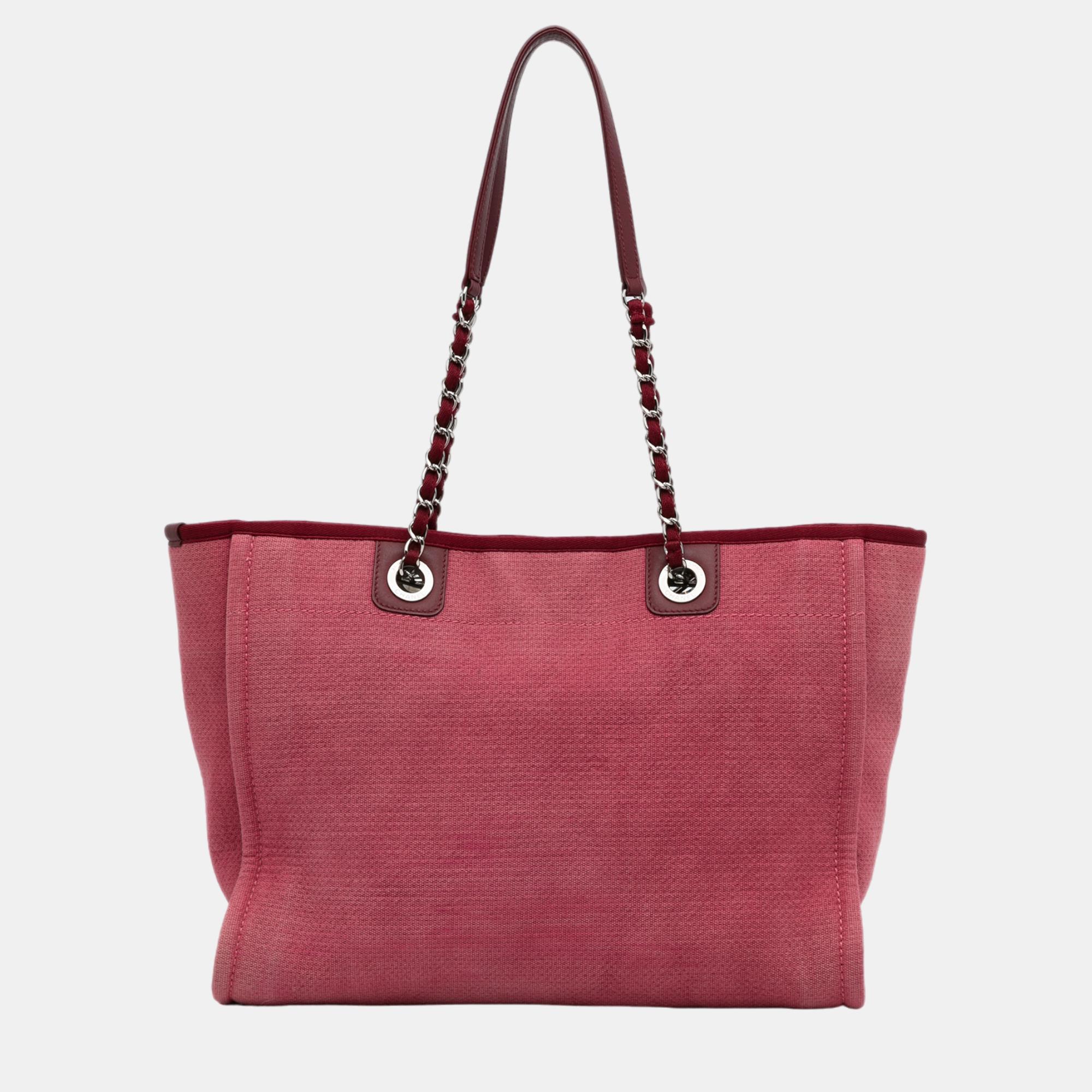 Chanel Red Deauville Tote