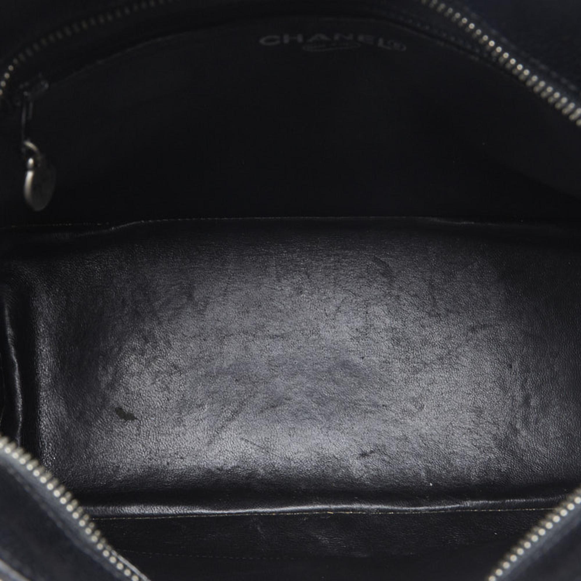 Chanel Black Caviar Leather CC Medallion Tote Bag