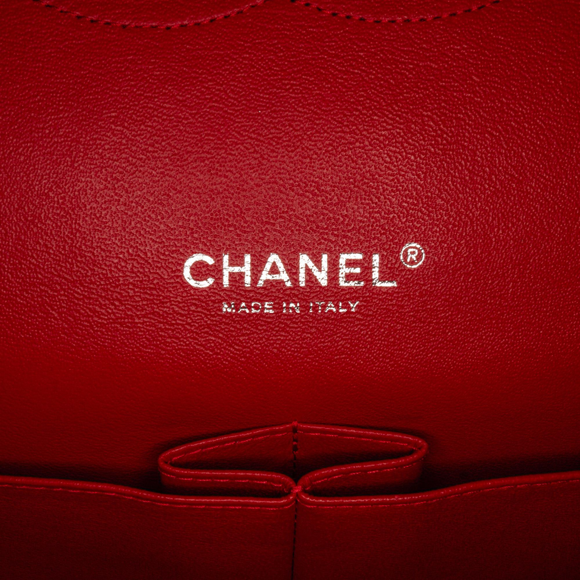 Chanel Red Maxi Classic Lambskin Double Flap