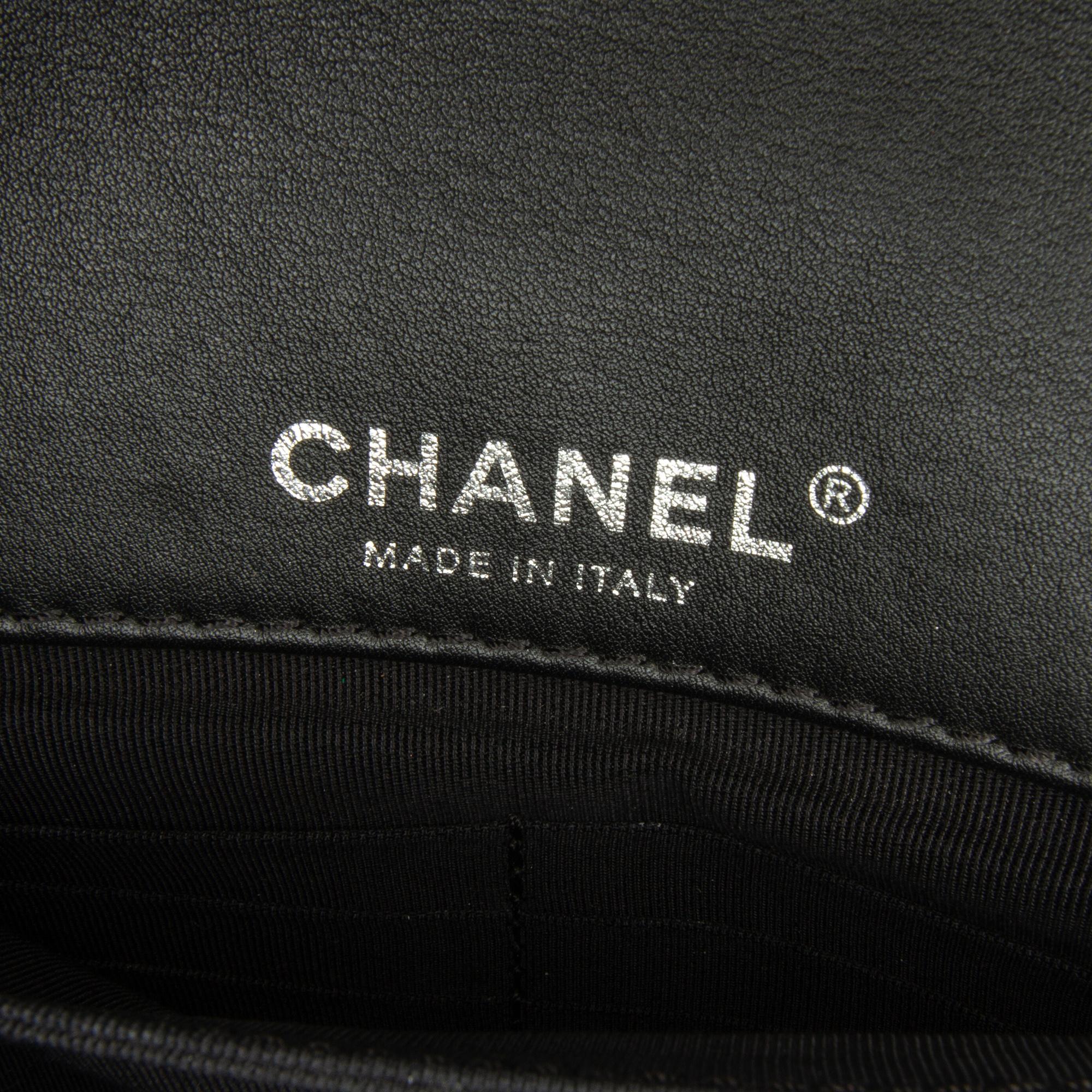 Chanel Black Small Patent Boy Reverso Flap