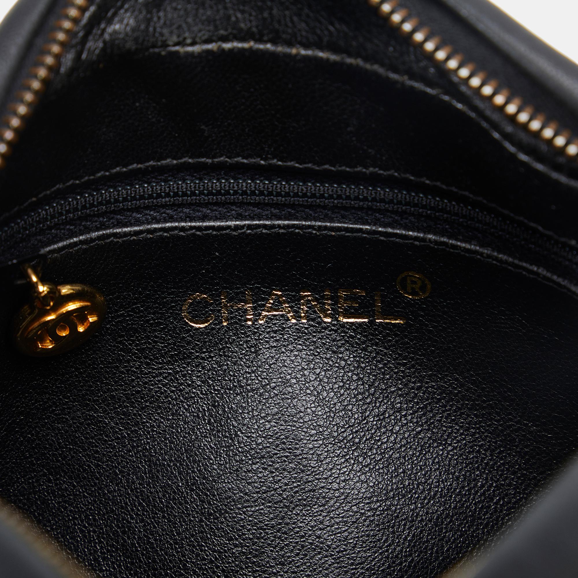 Chanel Black CC Matelasse Lambskin Camera Bag