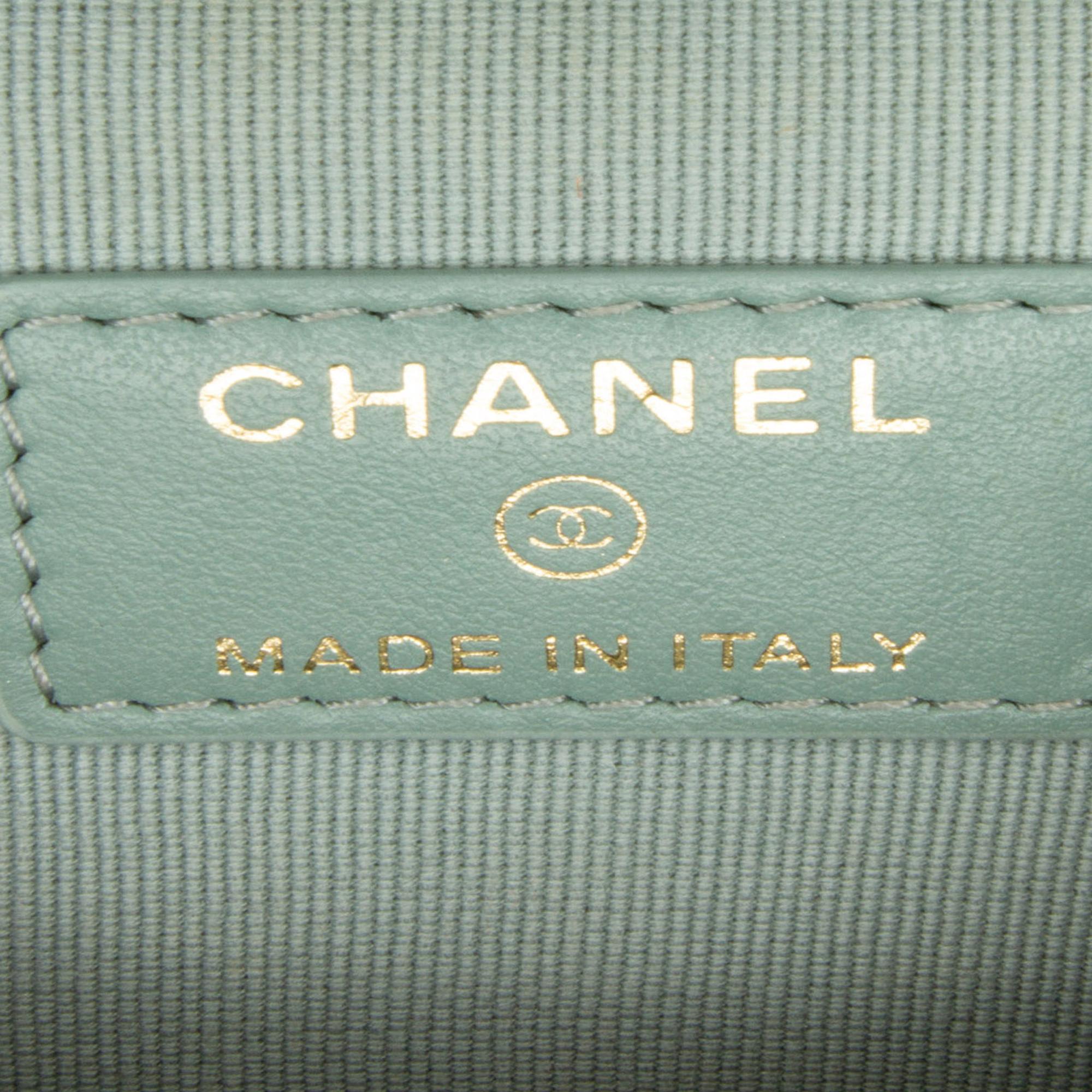 Chanel Green CC Caviar Vanity Bag