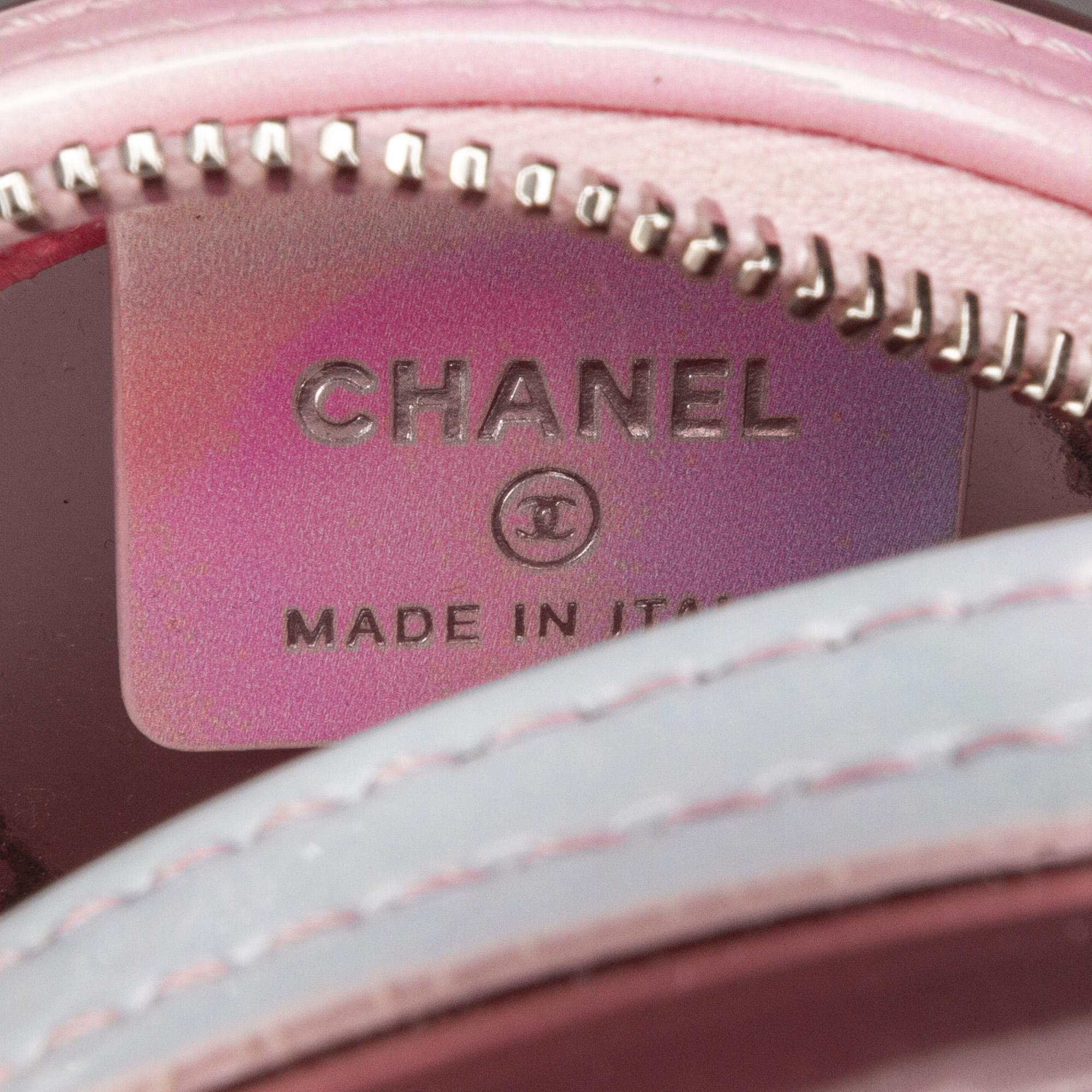 Chanel Pink/Blue CC Filigree Transparent Round Crossbody Bag