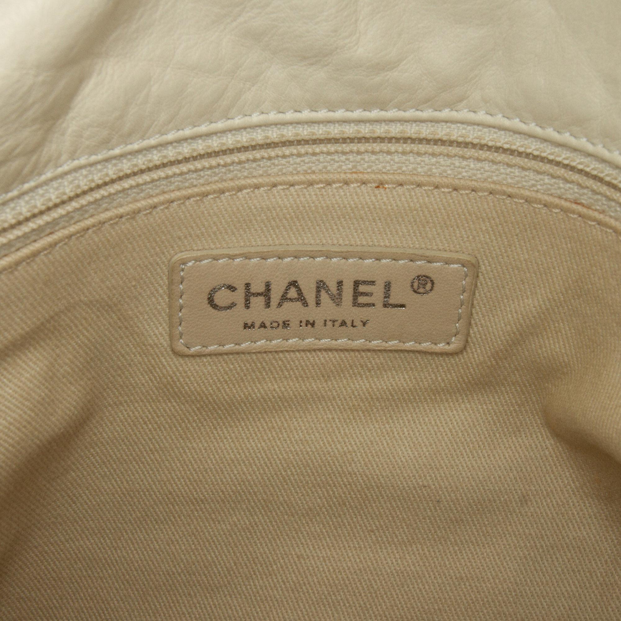 Chanel White Expandable Ligne Flap