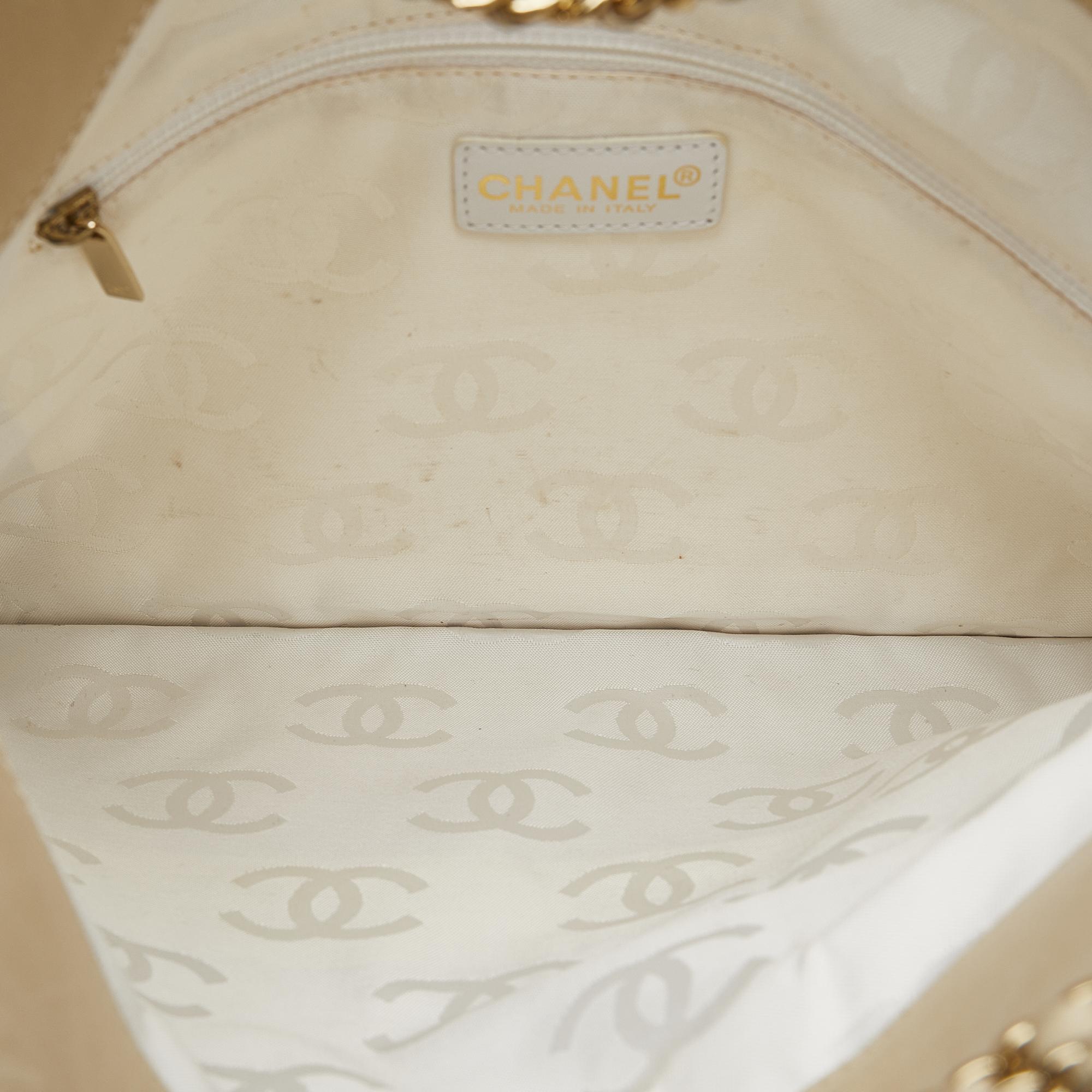 Chanel Beige/Brown Choco Bar Fold-Over Satchel