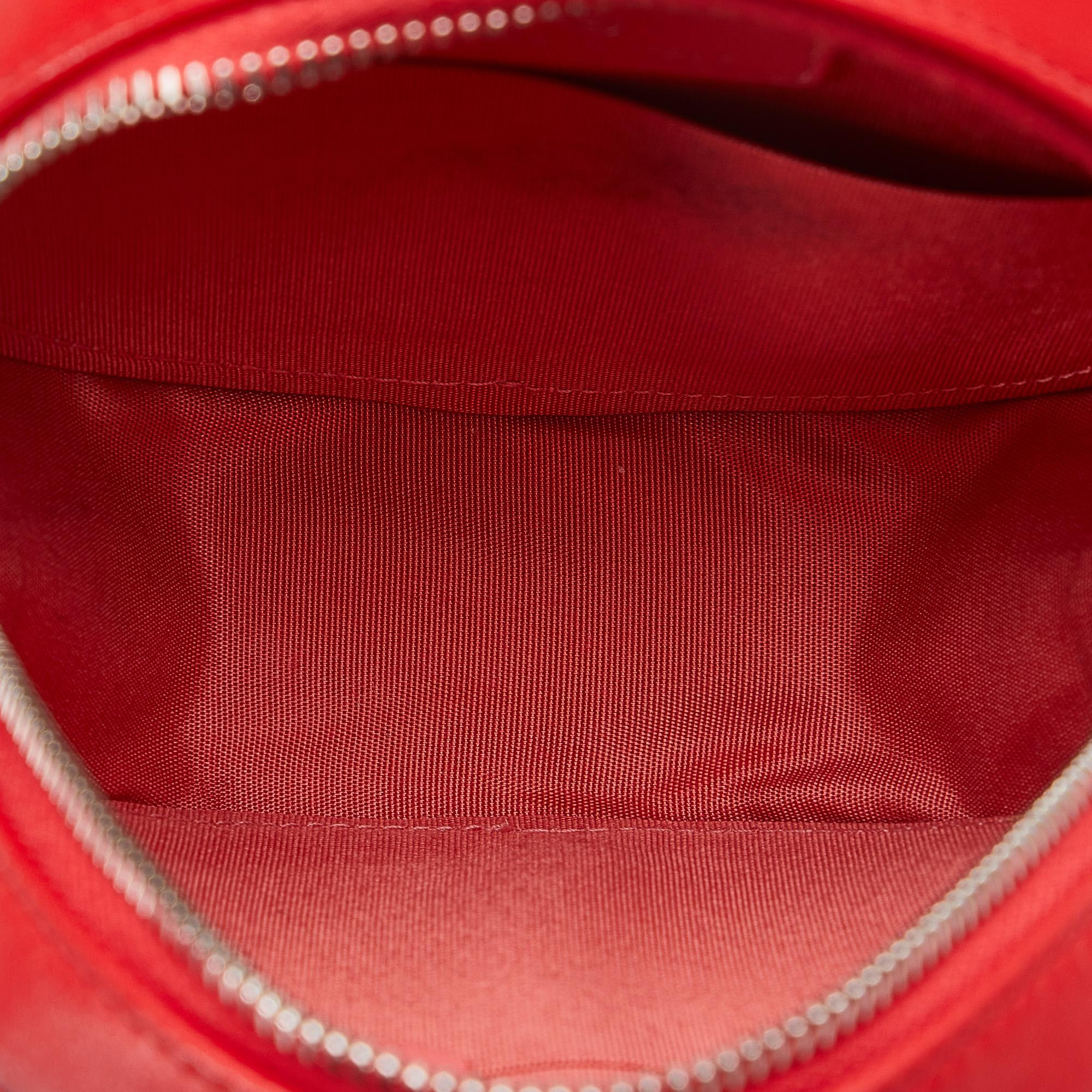 Chanel Red Color Pop CC Round Crossbody Bag