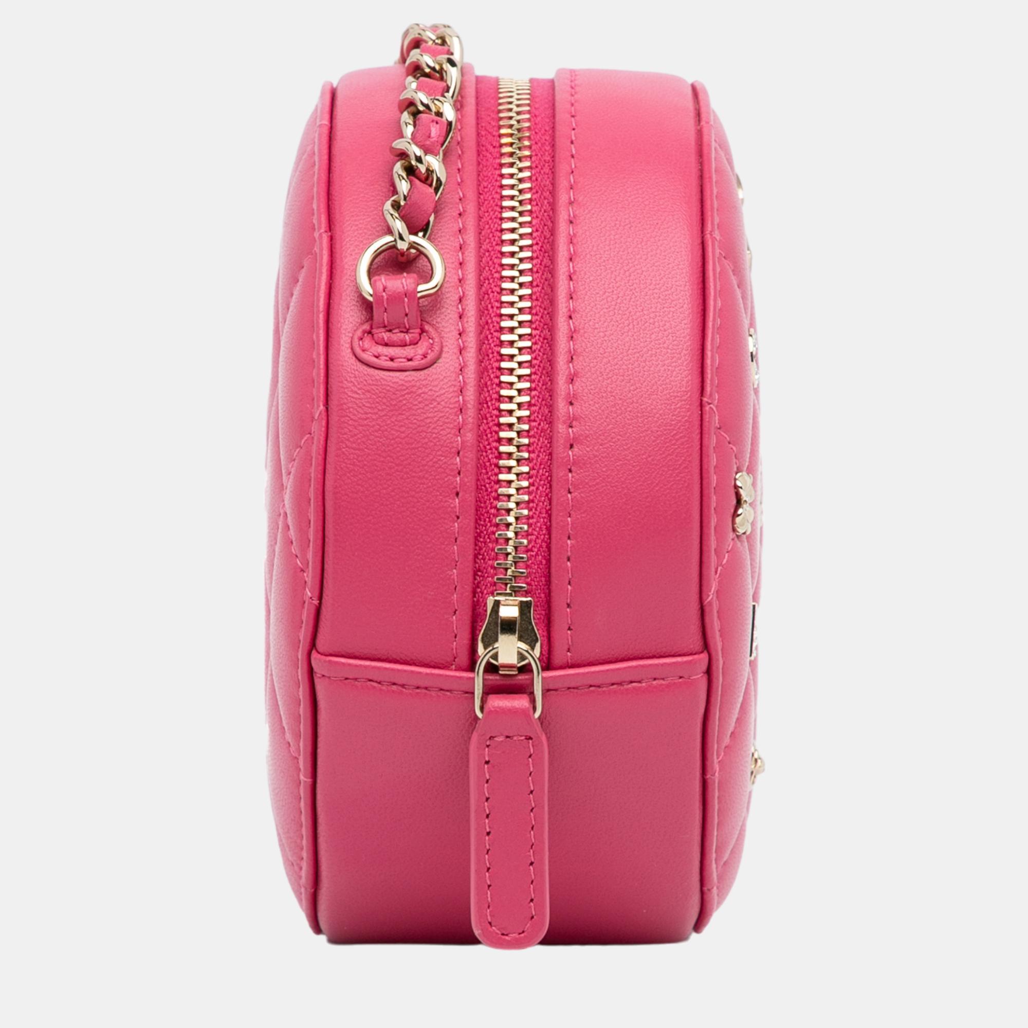 Chanel Pink Lucky Charms Round Crossbody Bag