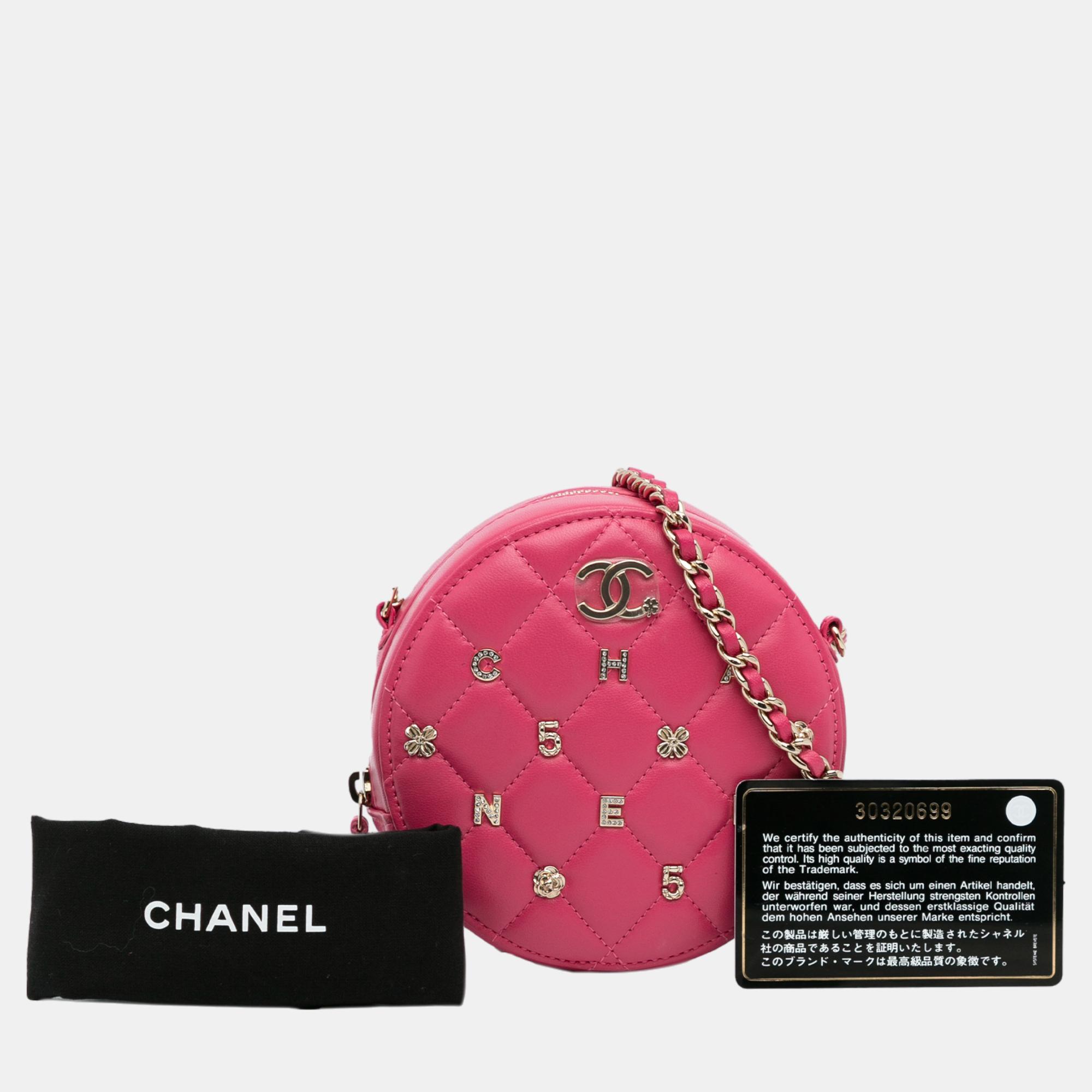 Chanel Pink Lucky Charms Round Crossbody Bag