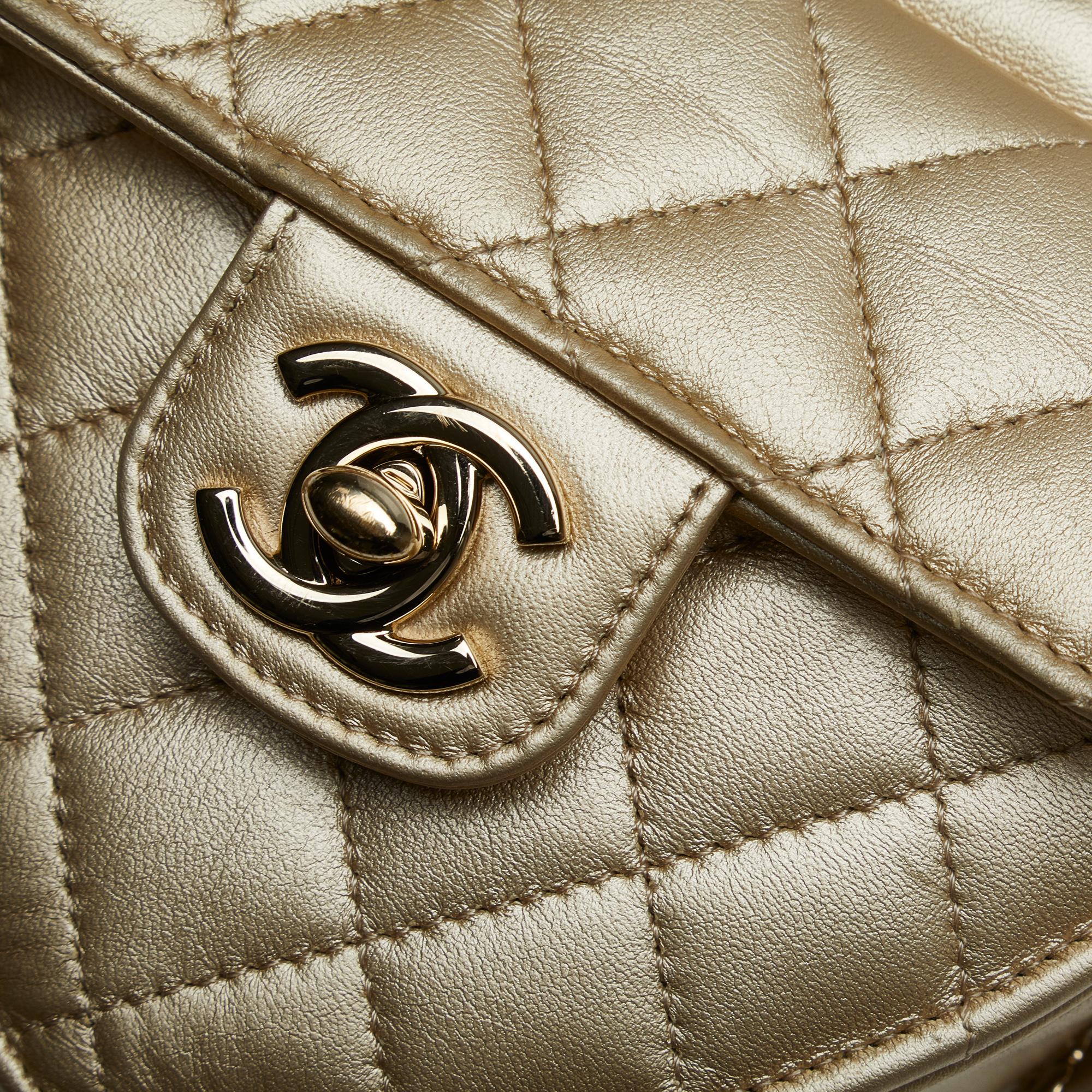 Chanel Gold Mini CC In Love Heart Crossbody
