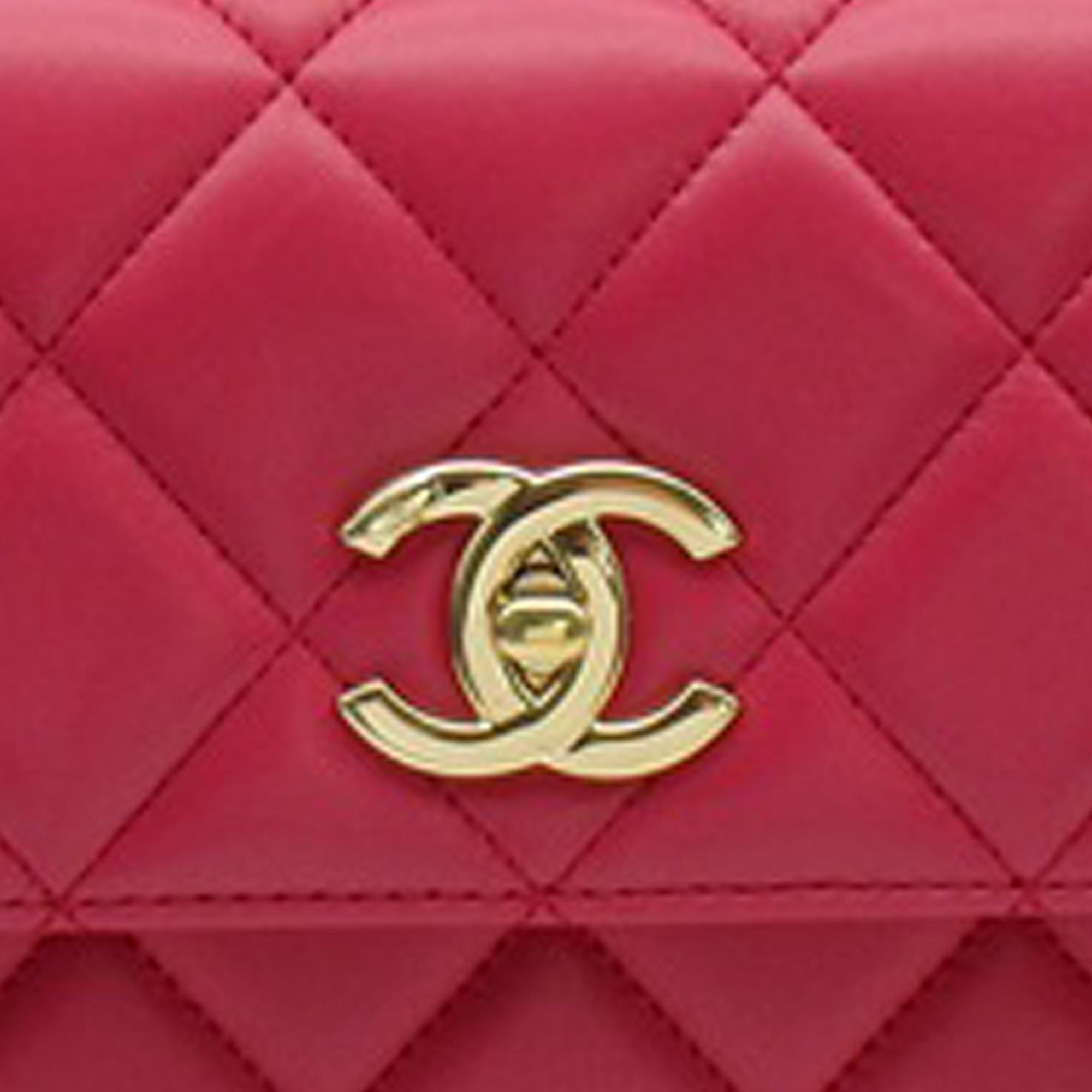 Chanel Red Small Trendy CC Lambskin Flap