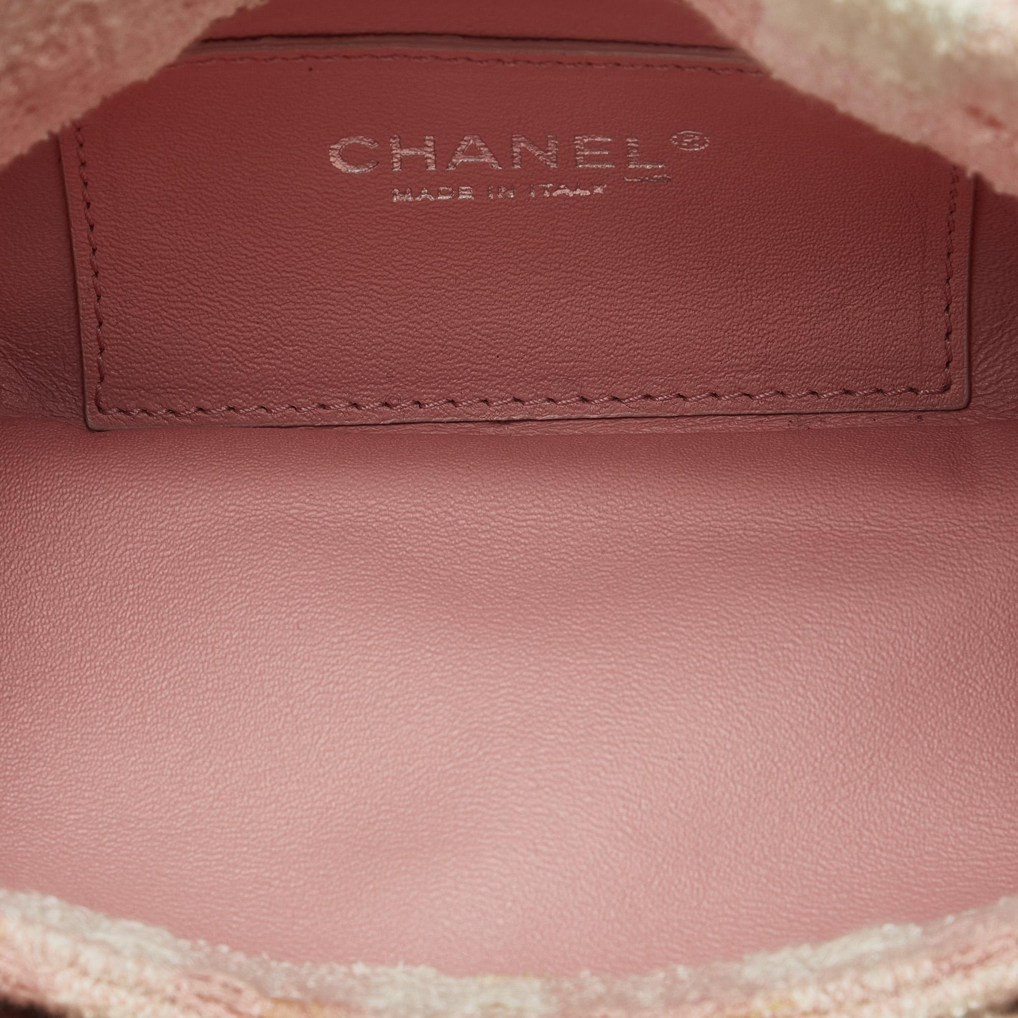 Chanel Pink Small Tweed Just Mademoiselle Bowler Bag