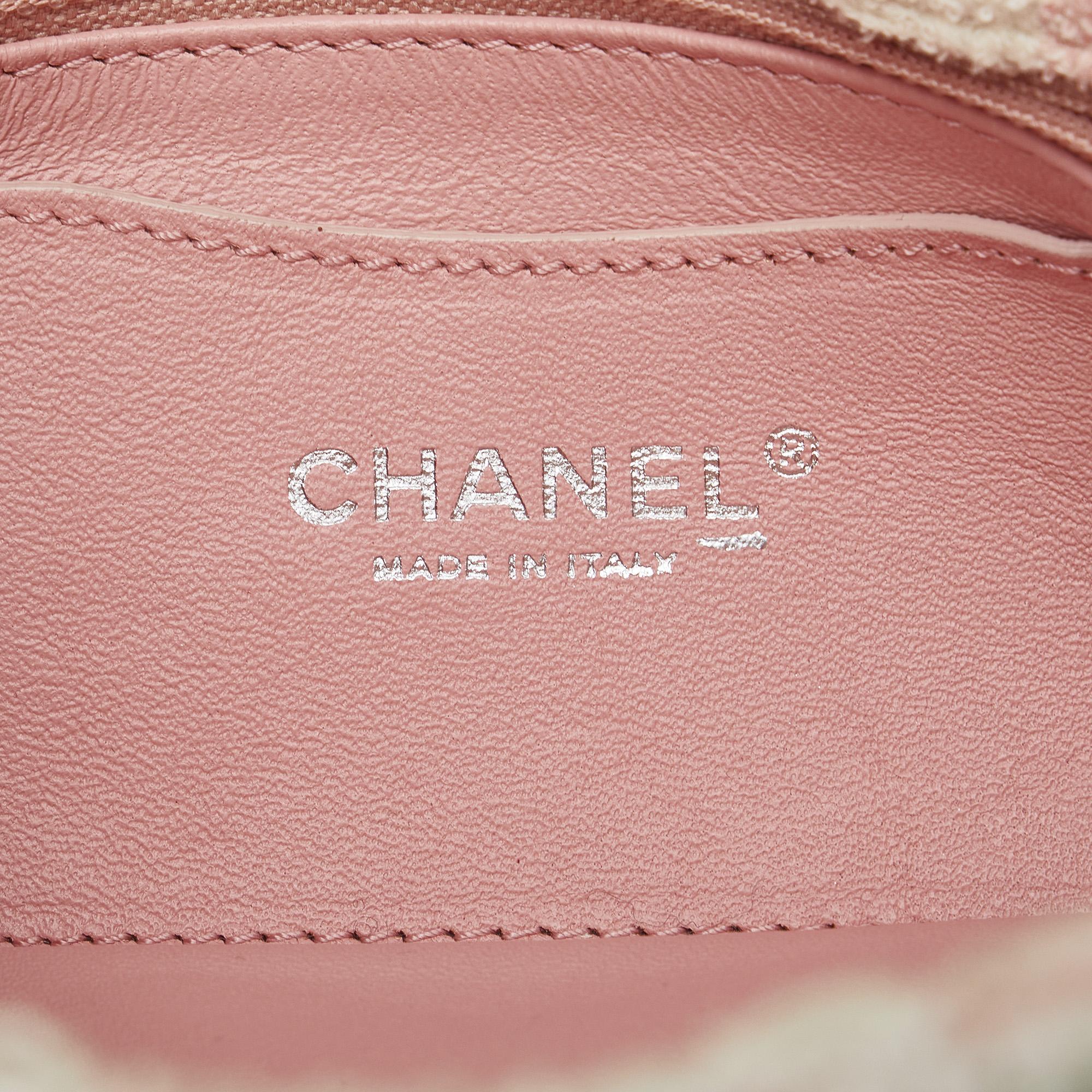 Chanel Pink Small Tweed Just Mademoiselle Bowler Bag
