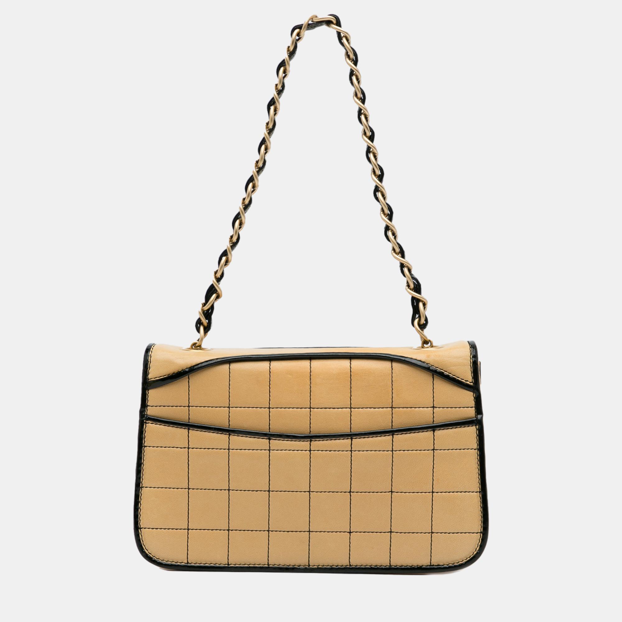 Chanel Brown Choco Bar Reissue Flap Bag