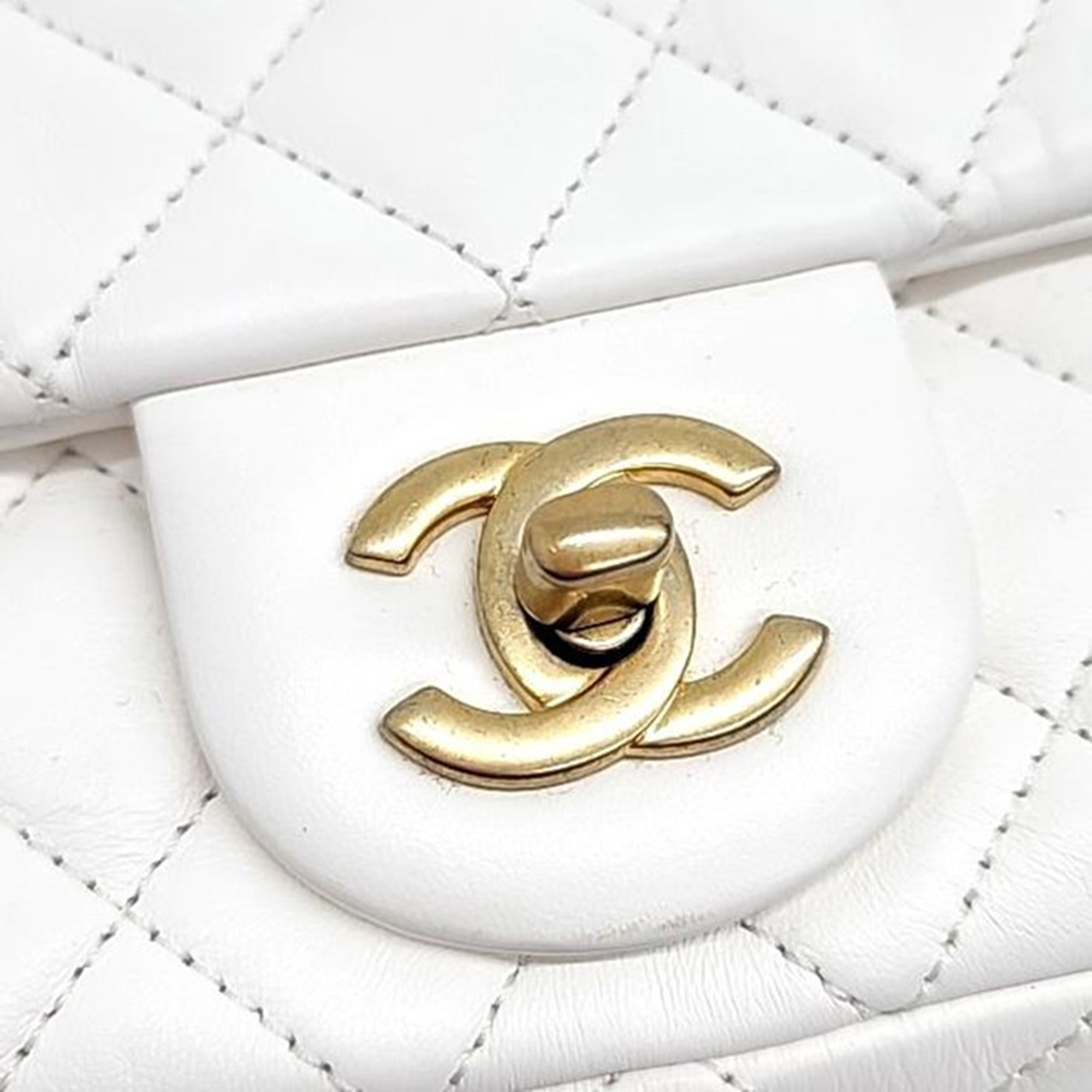 Chanel Lambskin Classic Golden Ball New Mini Crossbody Bag