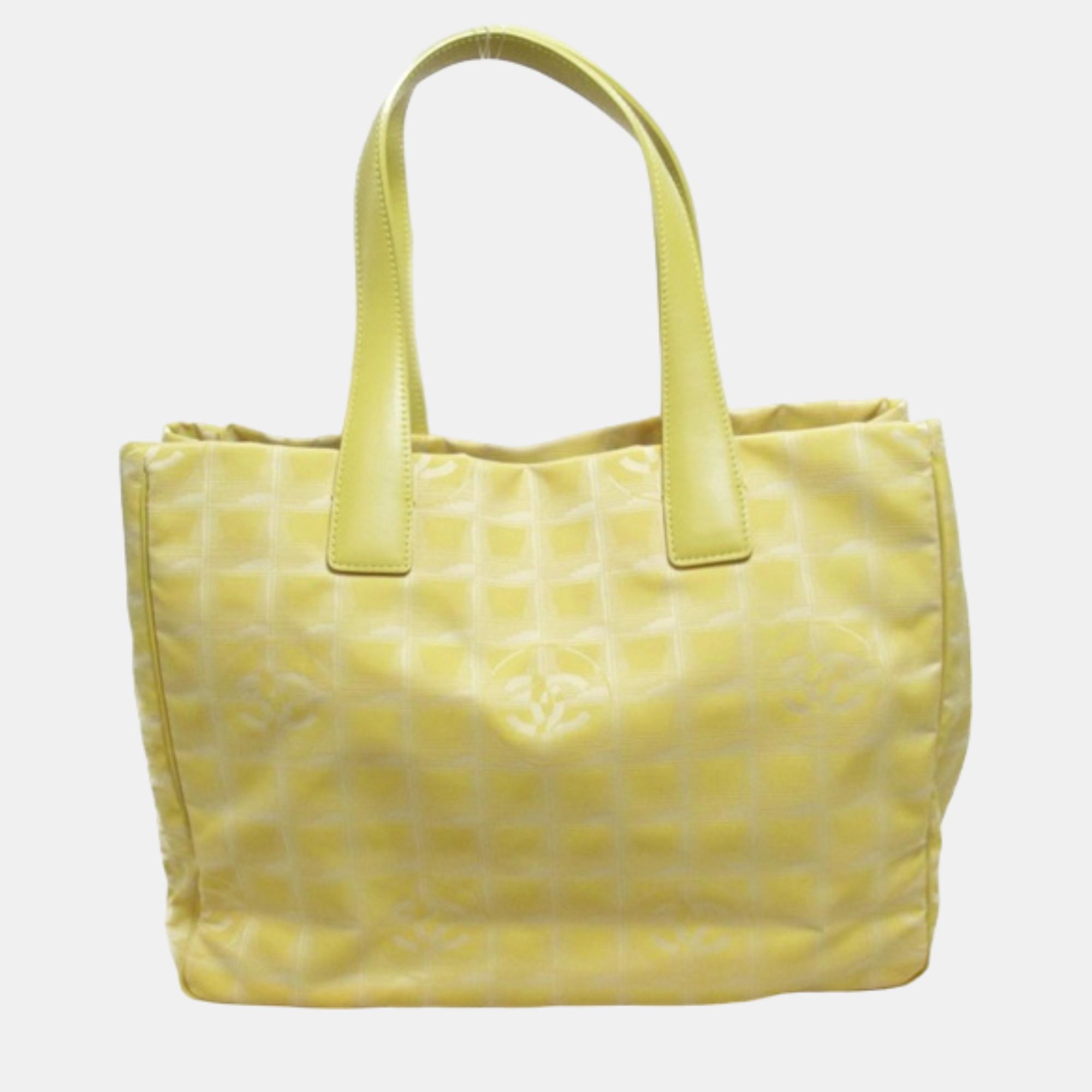 Chanel Yellow Canvas New Travel Line Tote Bag Tote Bag
